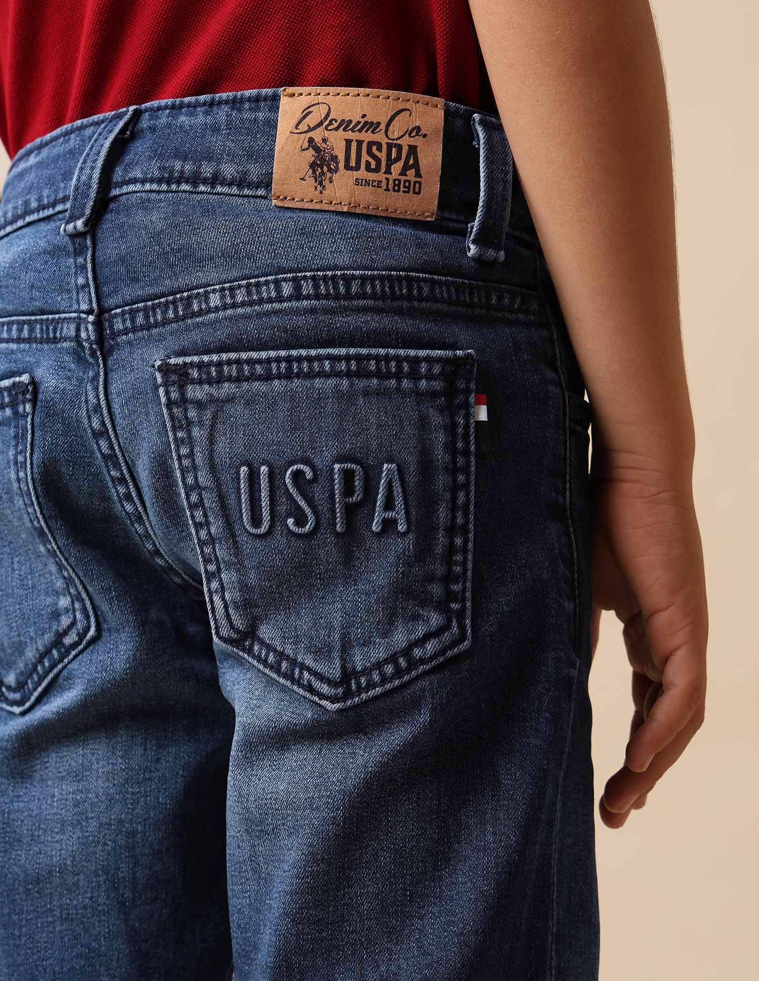 Boys Stone Washed Relaxed Fit Jeans - Image 7