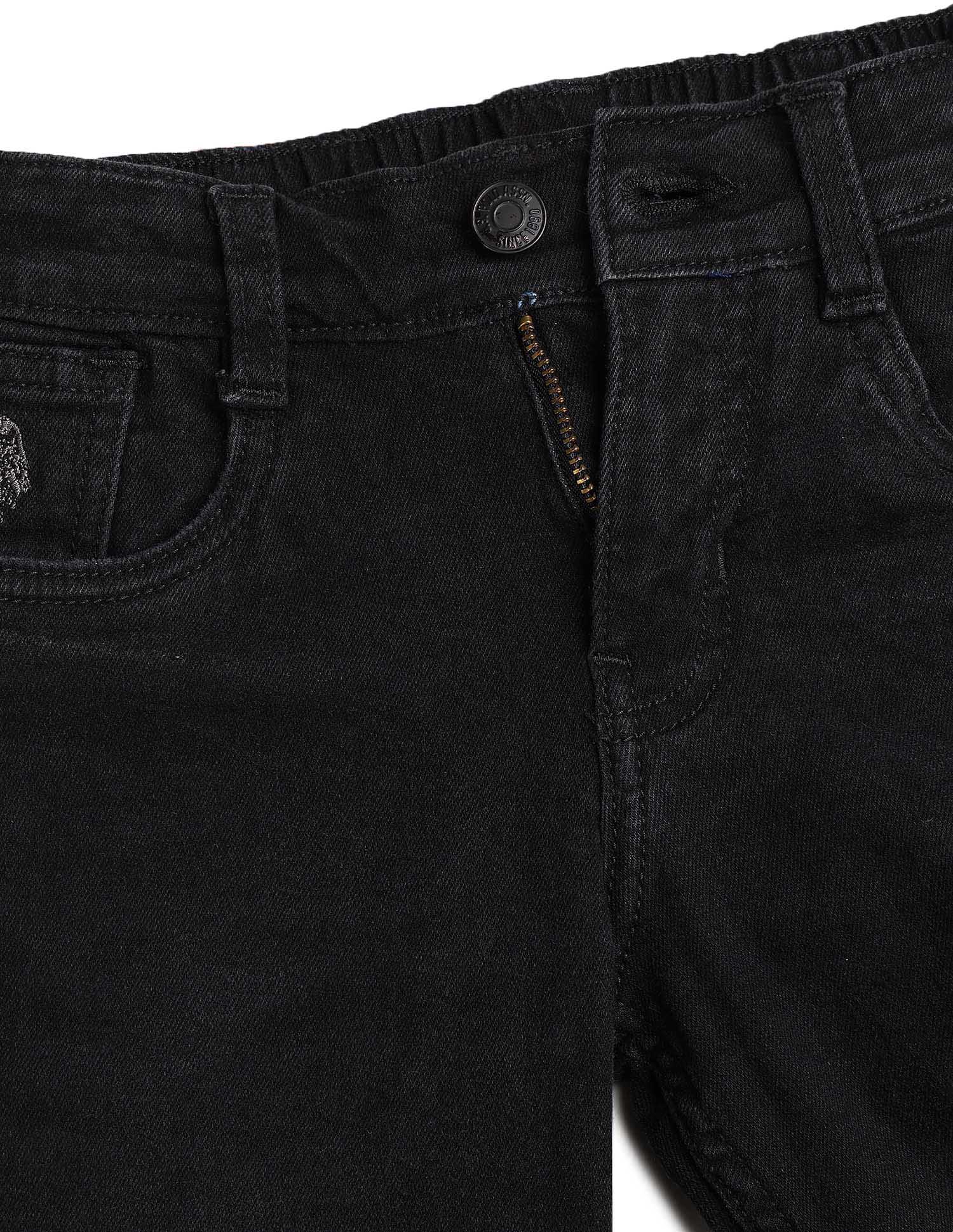 Boys Stone Washed Relaxed Fit Jeans - Image 2