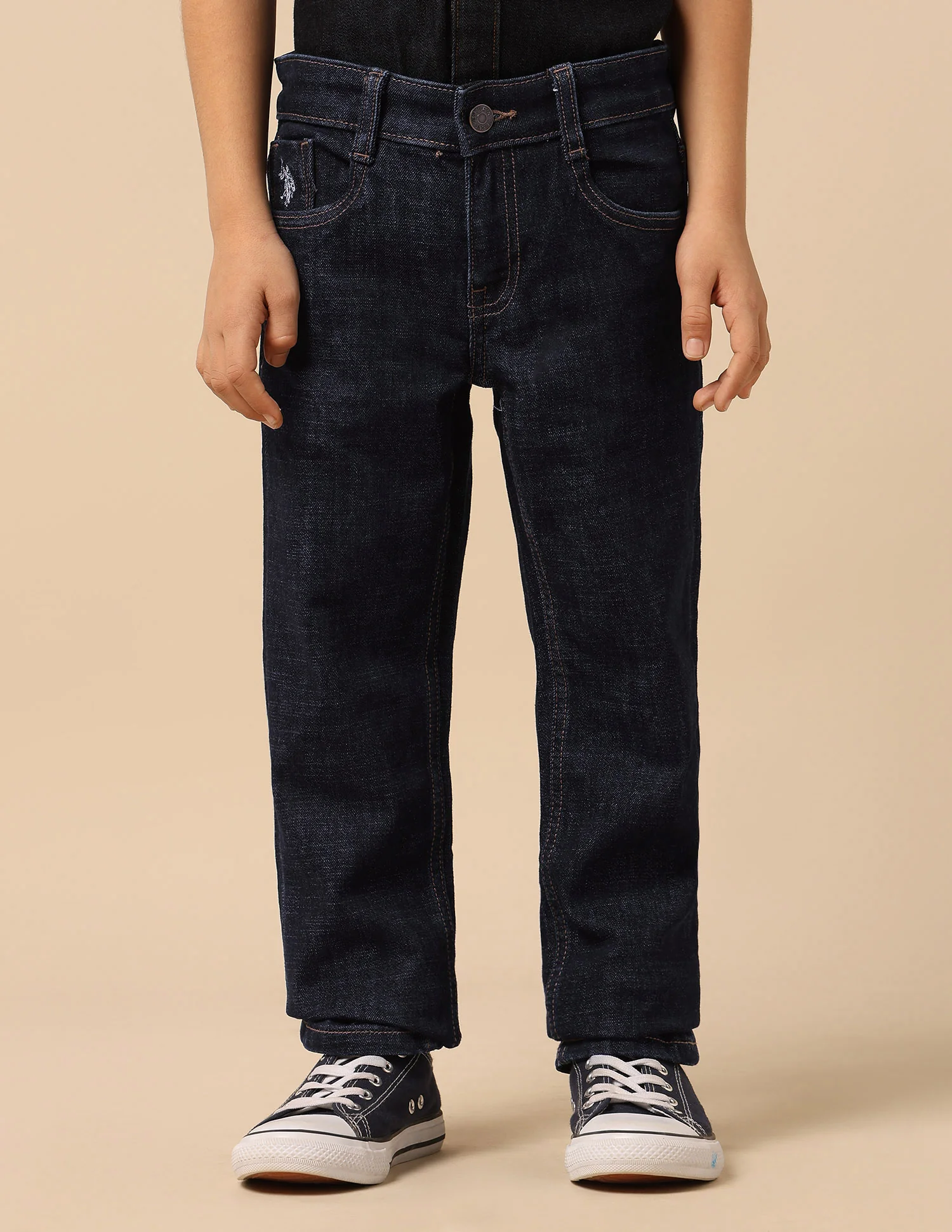 Boys Stone Washed Relaxed Fit Jeans - Image 5