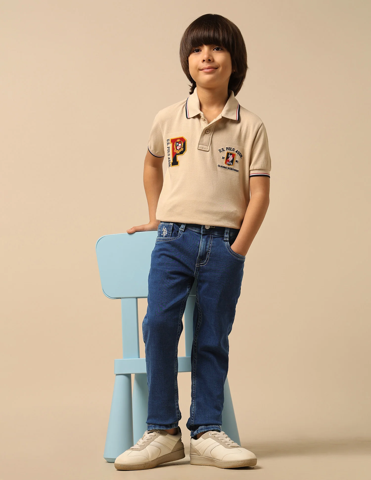 Boys Stone Washed Slim Fit Jeans