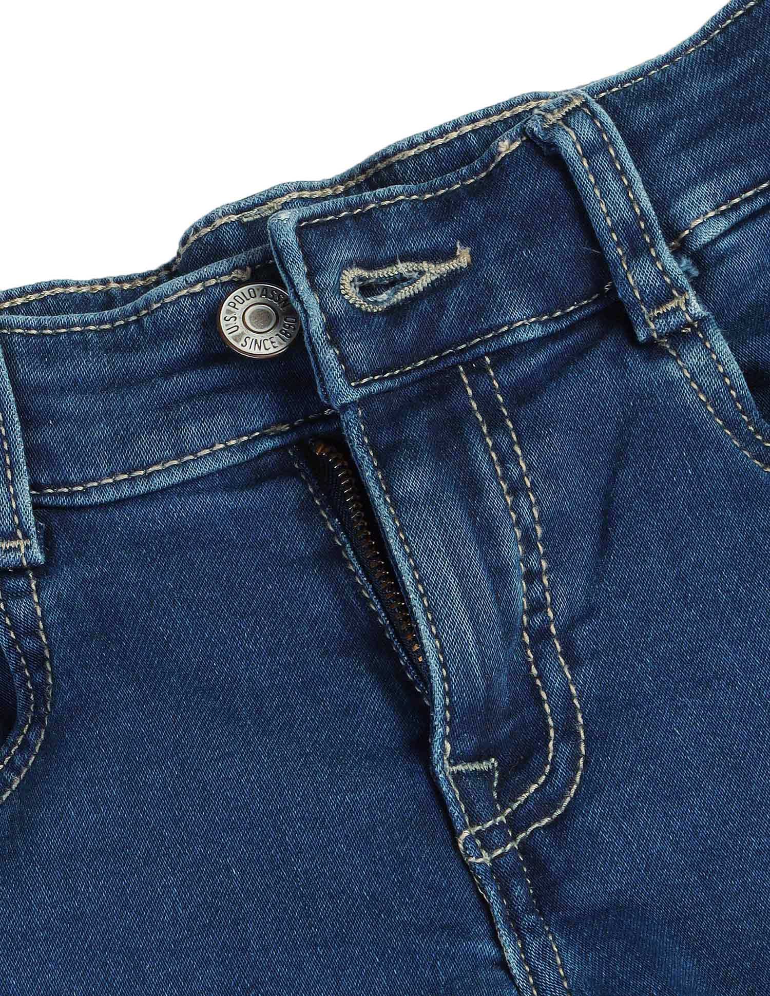 Boys Stone Washed Slim Fit Jeans - Image 2