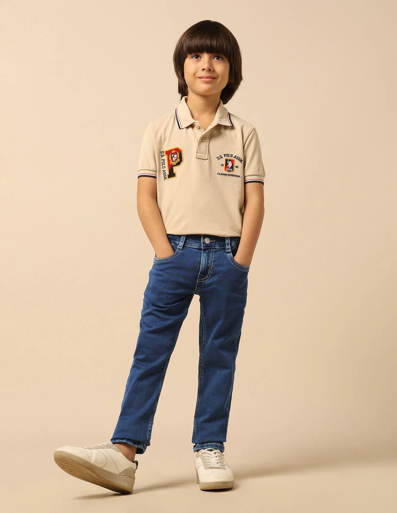 Boys Stone Washed Slim Fit Jeans - Image 3
