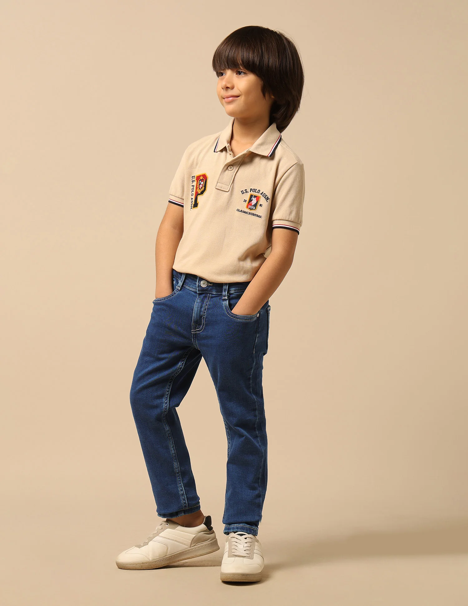 Boys Stone Washed Slim Fit Jeans - Image 4