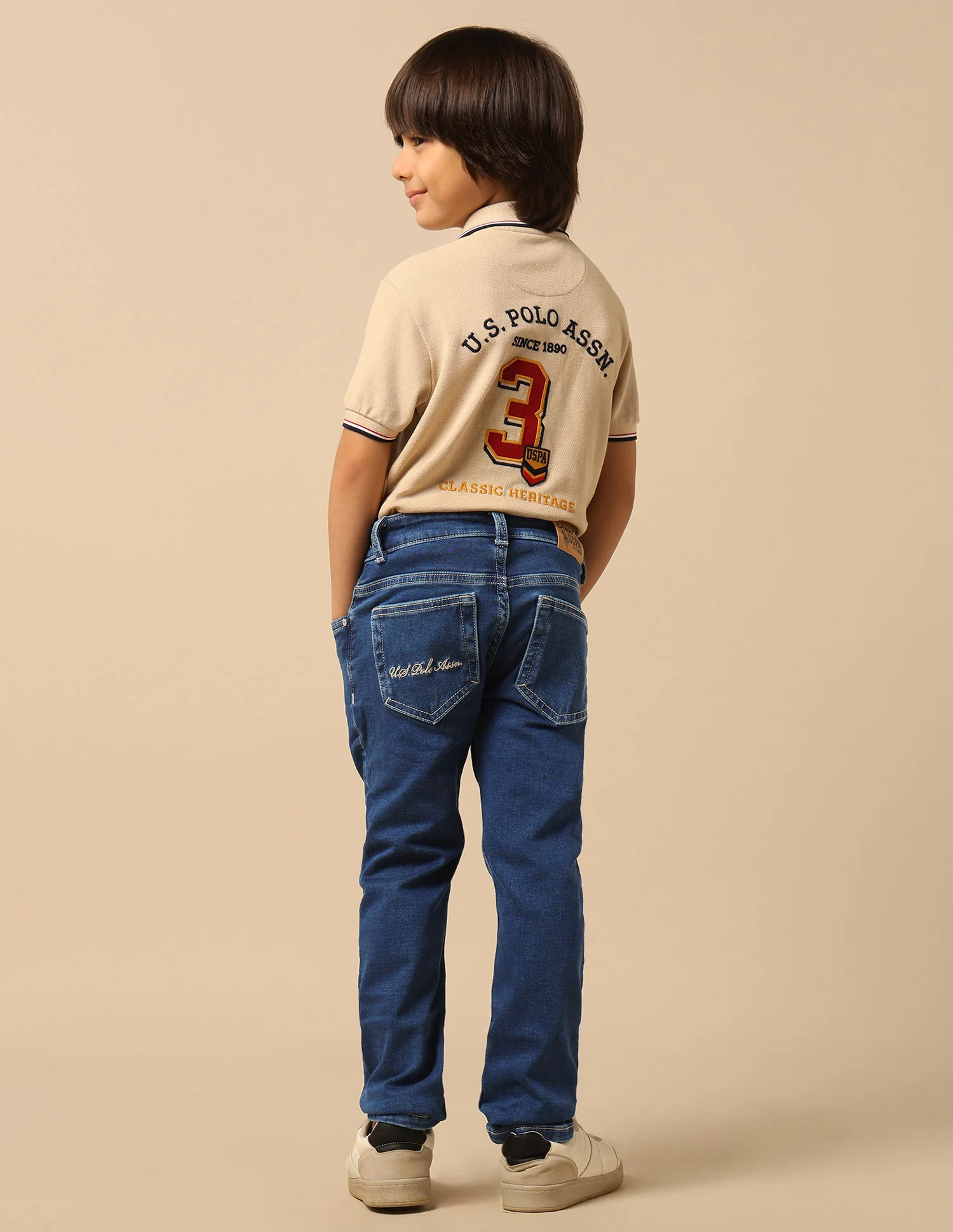 Boys Stone Washed Slim Fit Jeans - Image 5