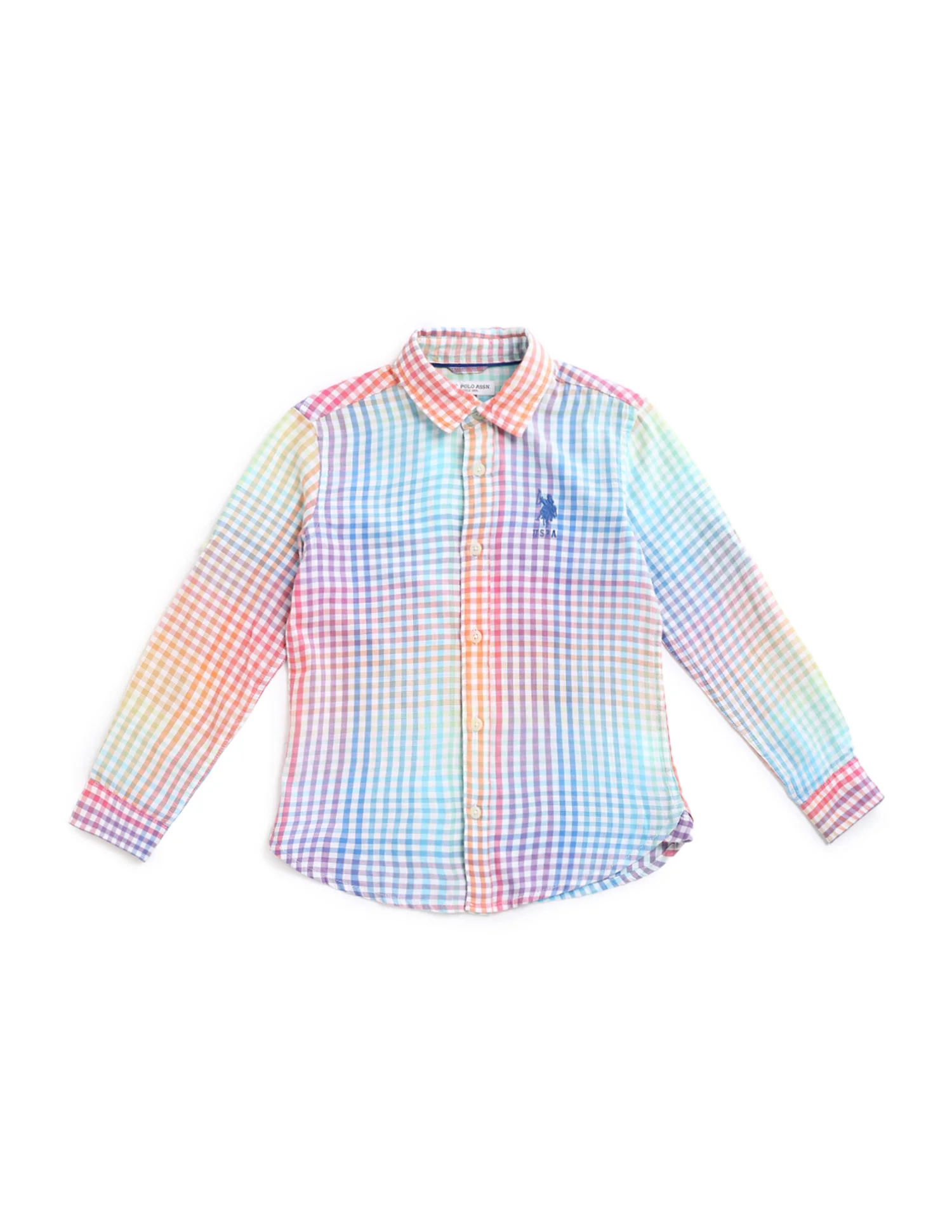 Boys Straight Fit Windowpane Checks Shirt - Image 5