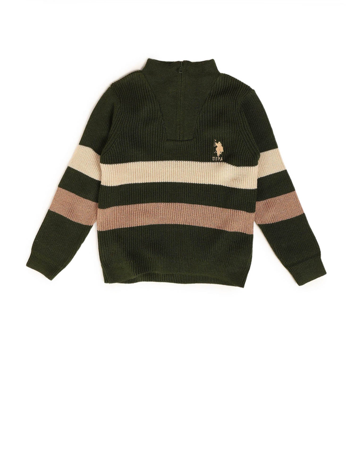 Boys Striped Regular Fit Sweater - Image 7