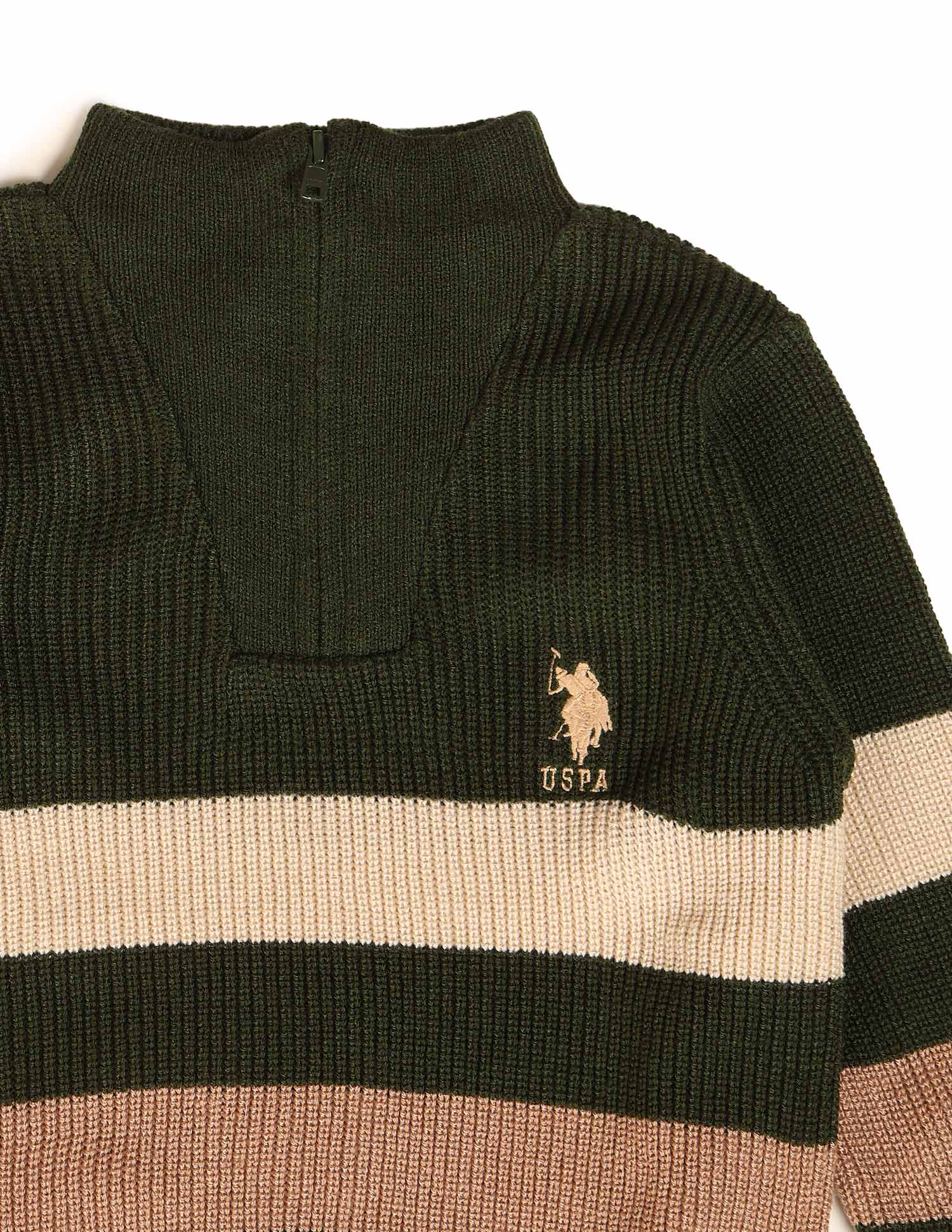 Boys Striped Regular Fit Sweater - Image 9