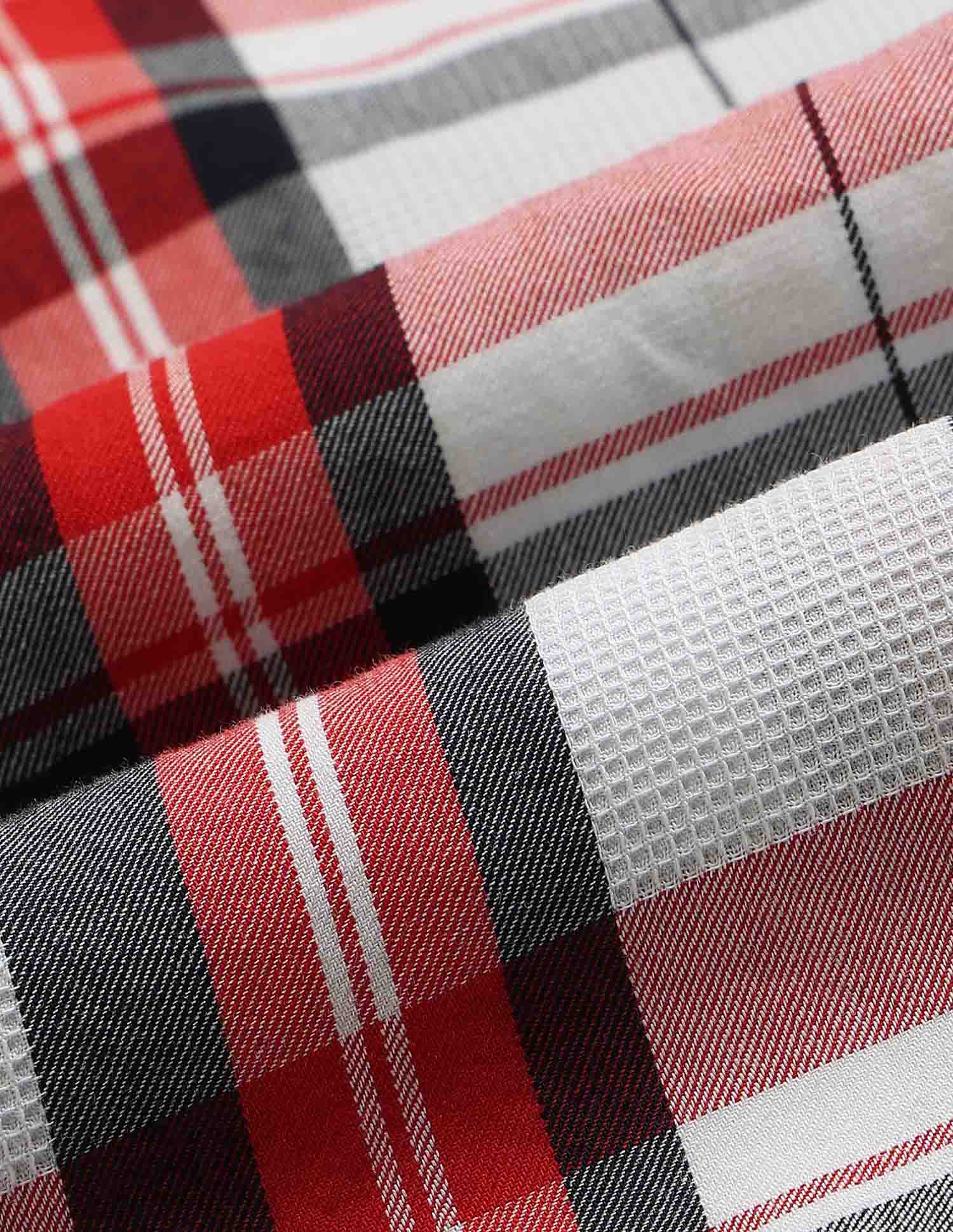 Boys Tartan Checked Dobby Shirt - Image 2