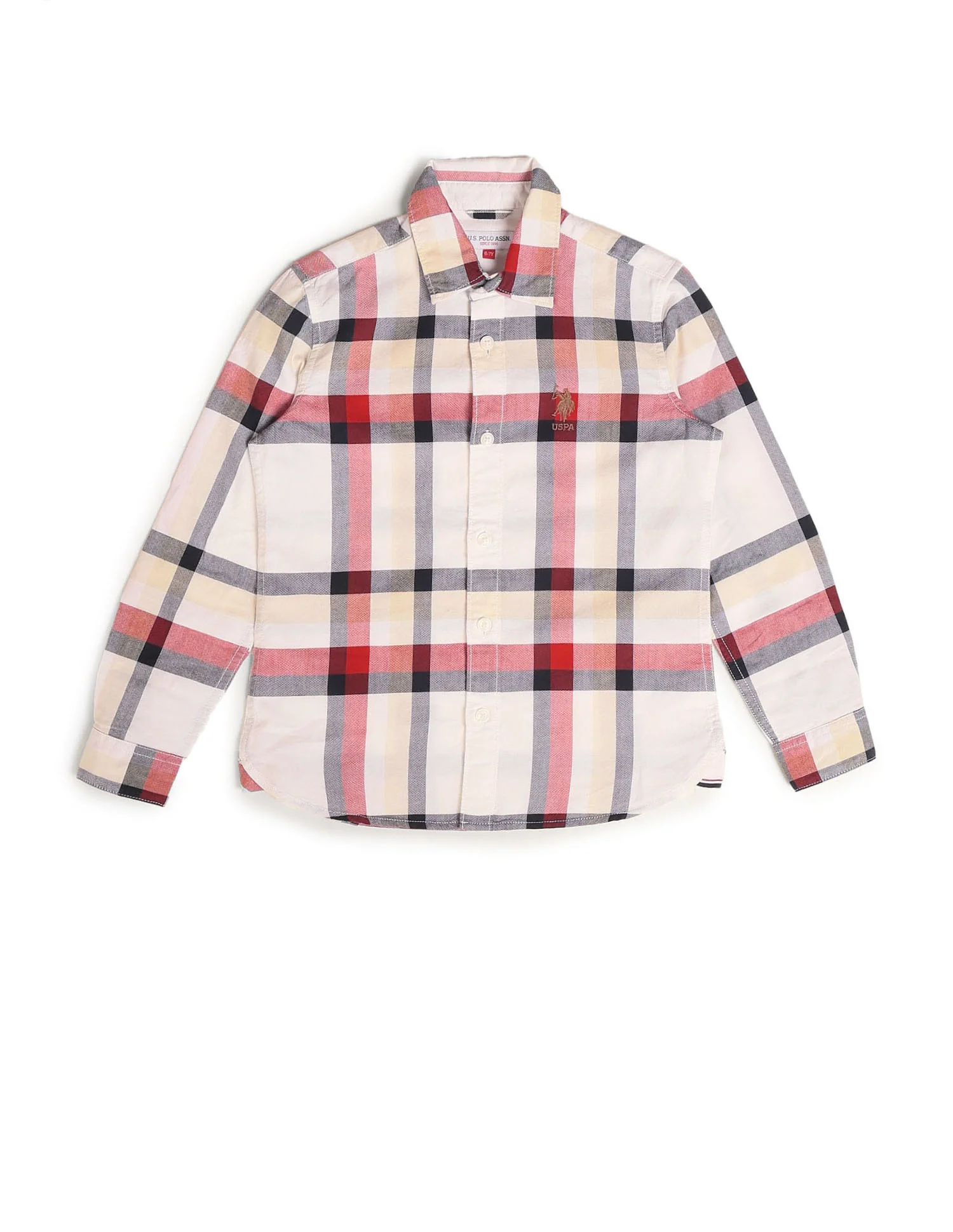 Boys Tartan Checked Oxford Shirt - Image 7