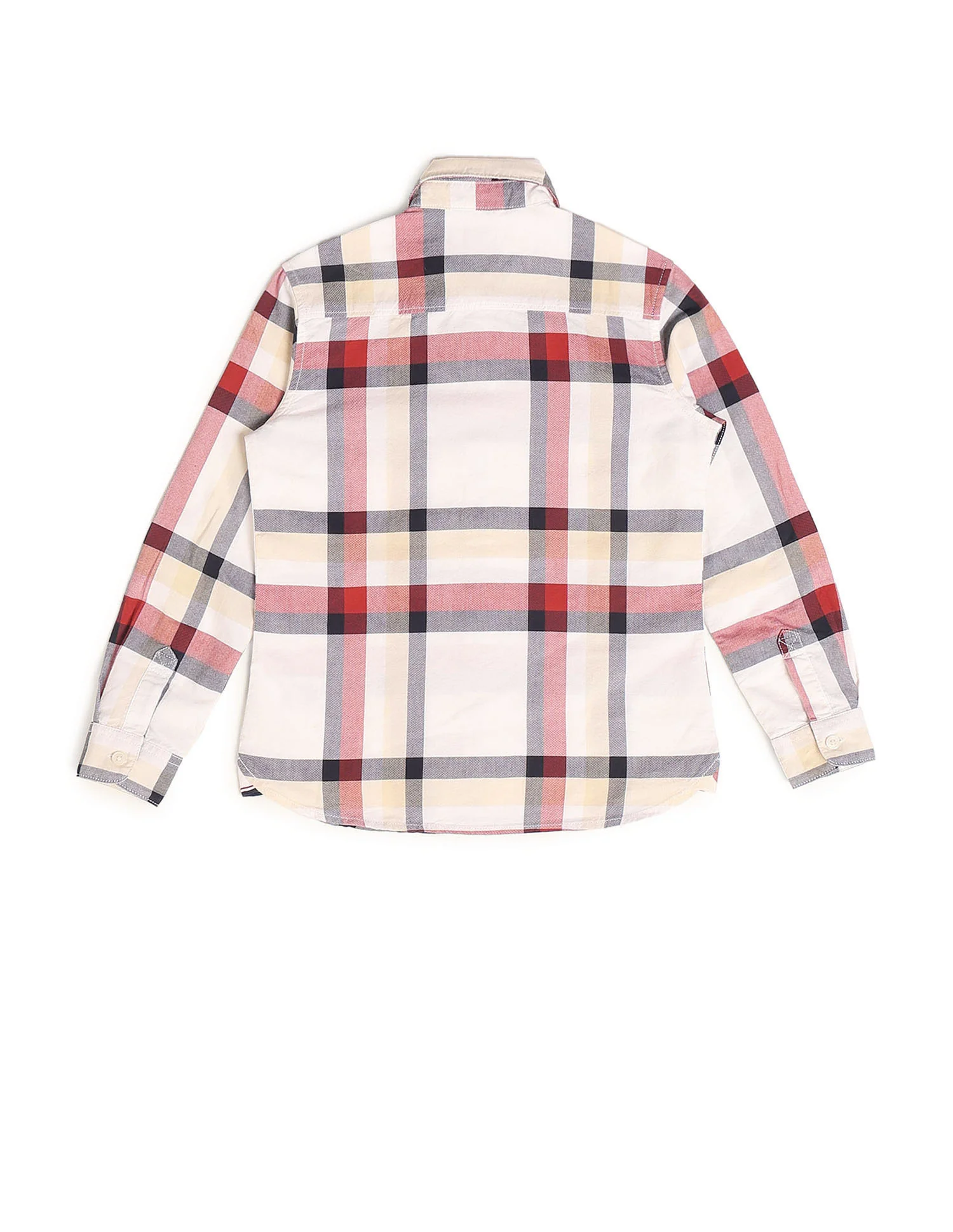 Boys Tartan Checked Oxford Shirt - Image 8