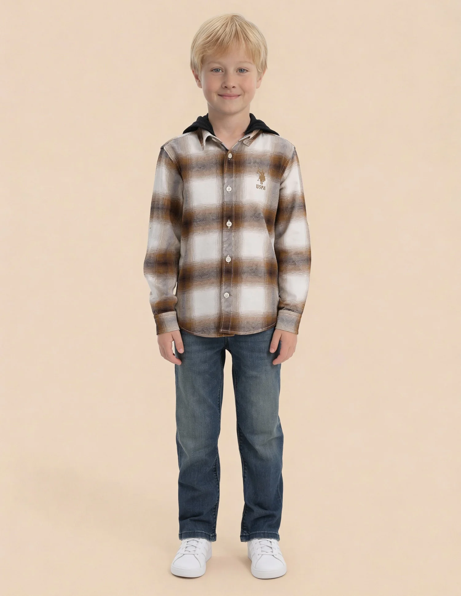 Boys Tartan Checked Regular Fit Shirt - Image 3