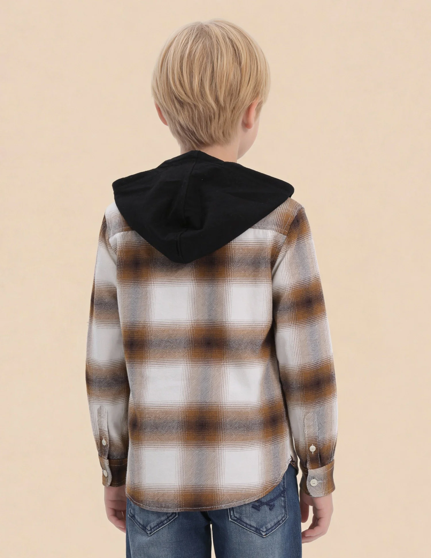 Boys Tartan Checked Regular Fit Shirt - Image 5