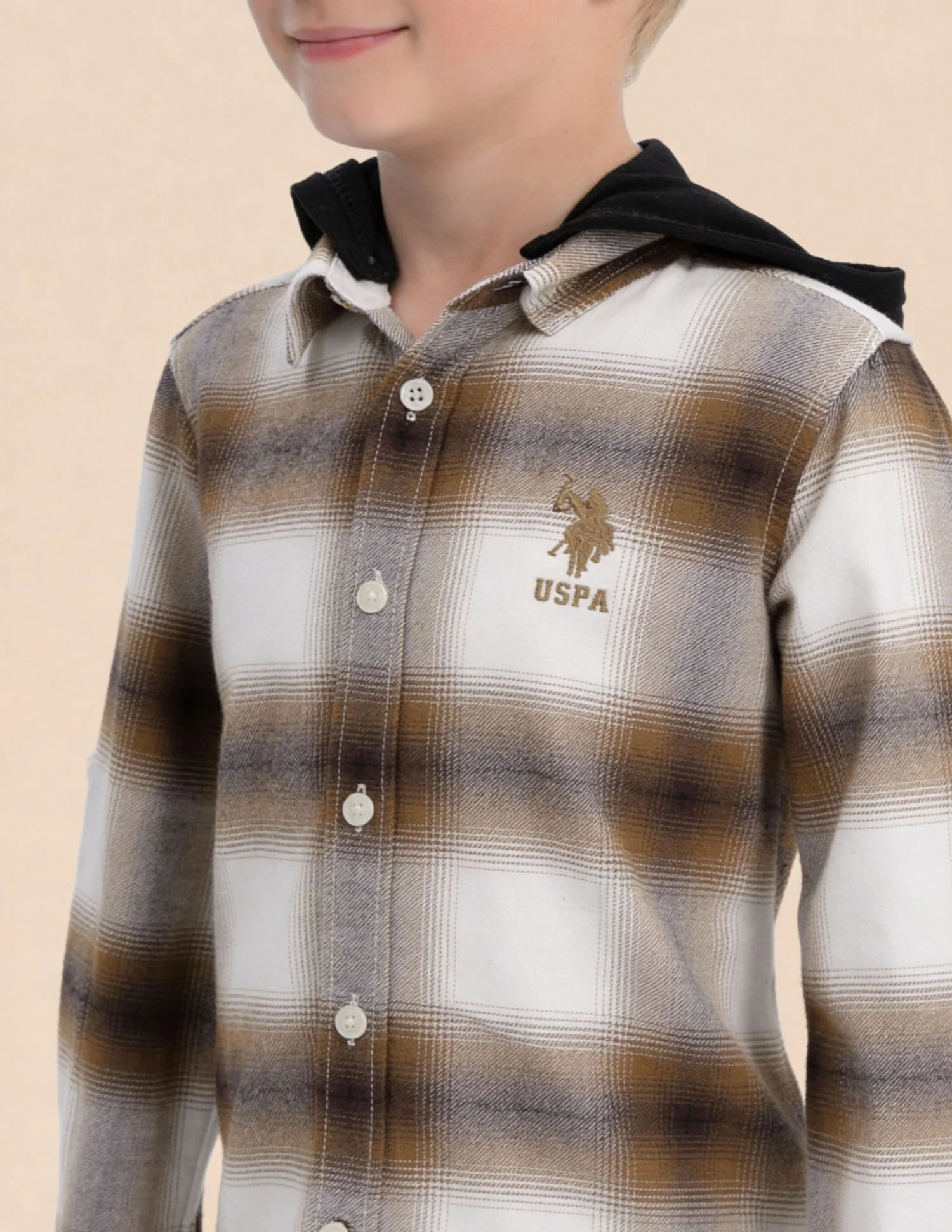 Boys Tartan Checked Regular Fit Shirt - Image 6