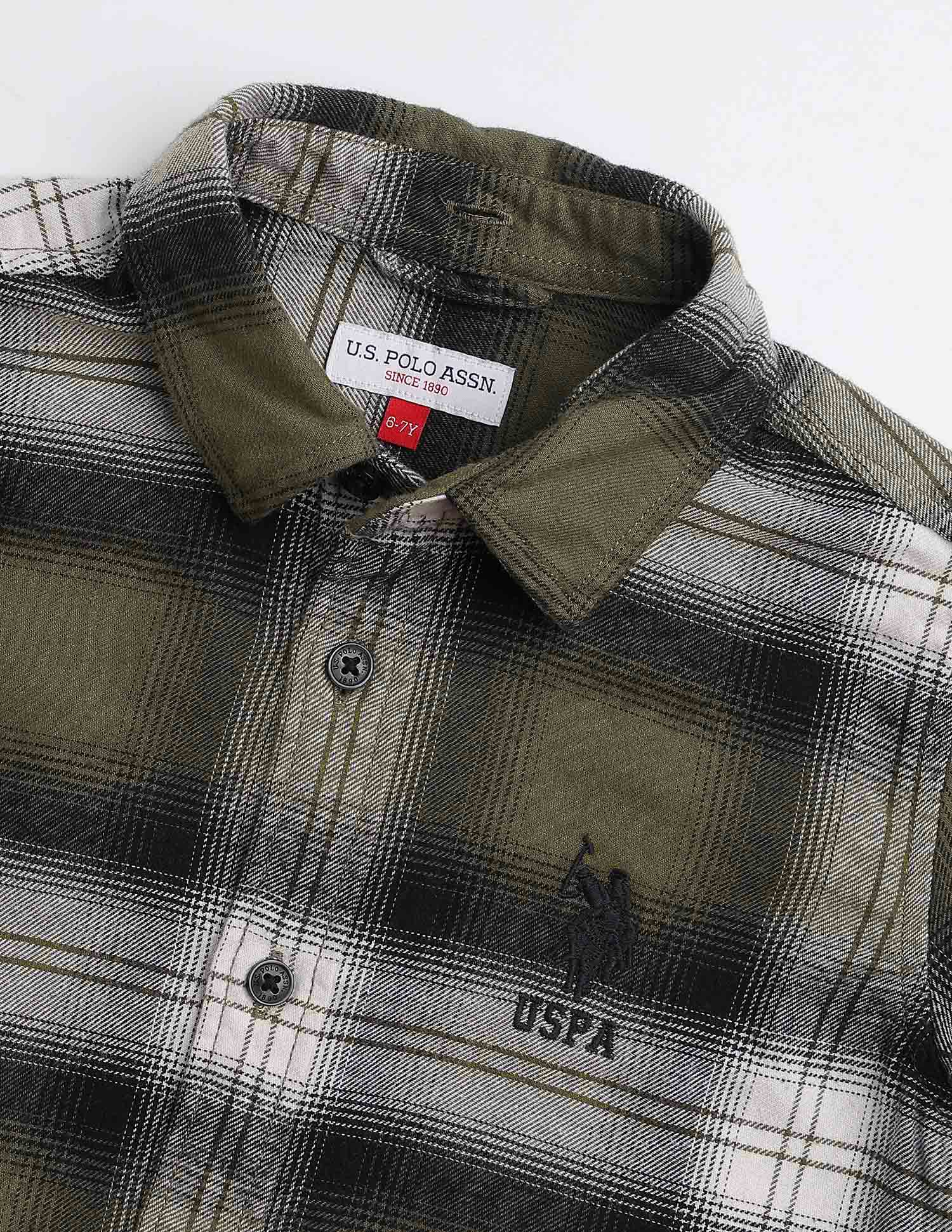Boys Tartan Checked Regular Fit Shirt - Image 2