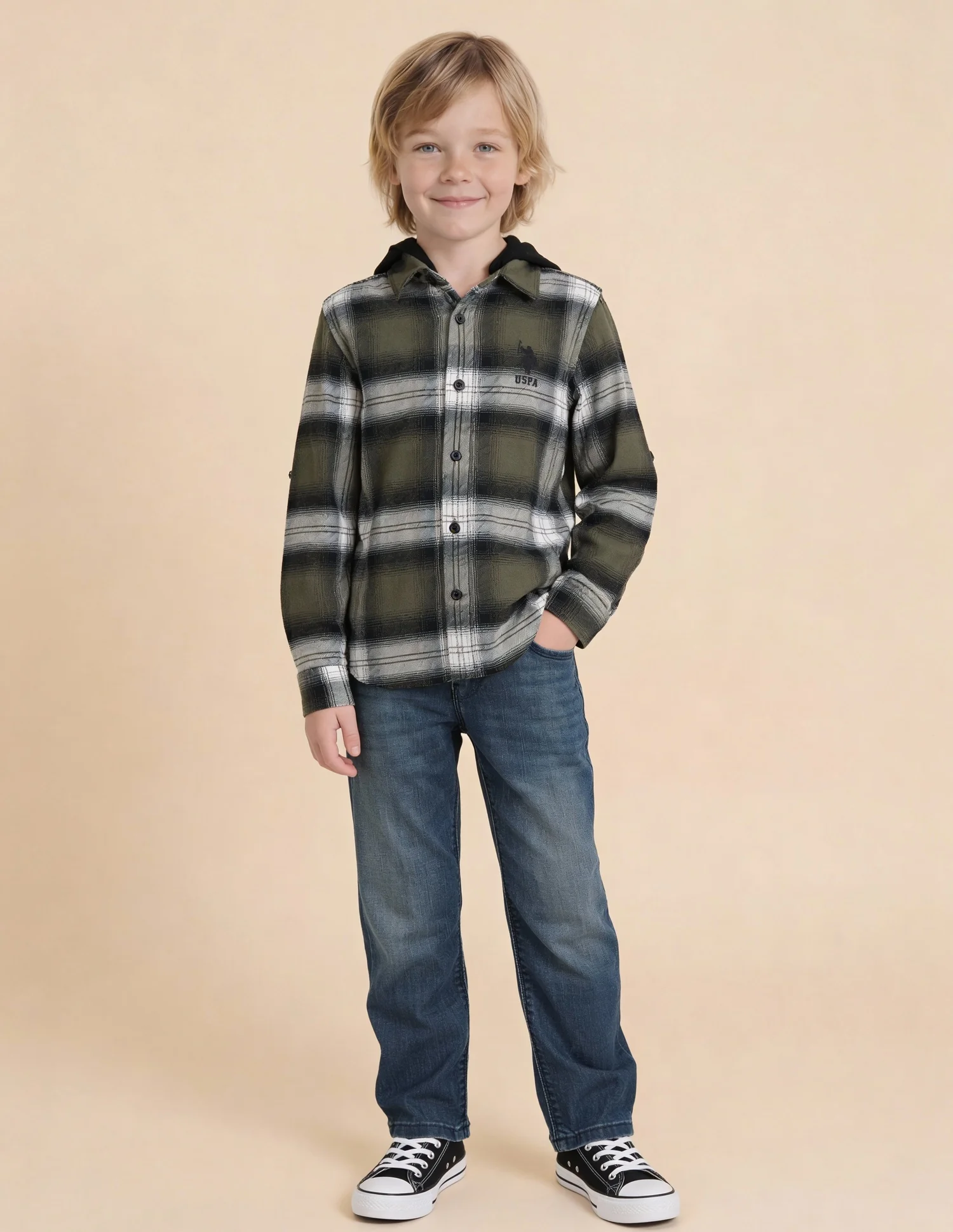 Boys Tartan Checked Regular Fit Shirt - Image 3