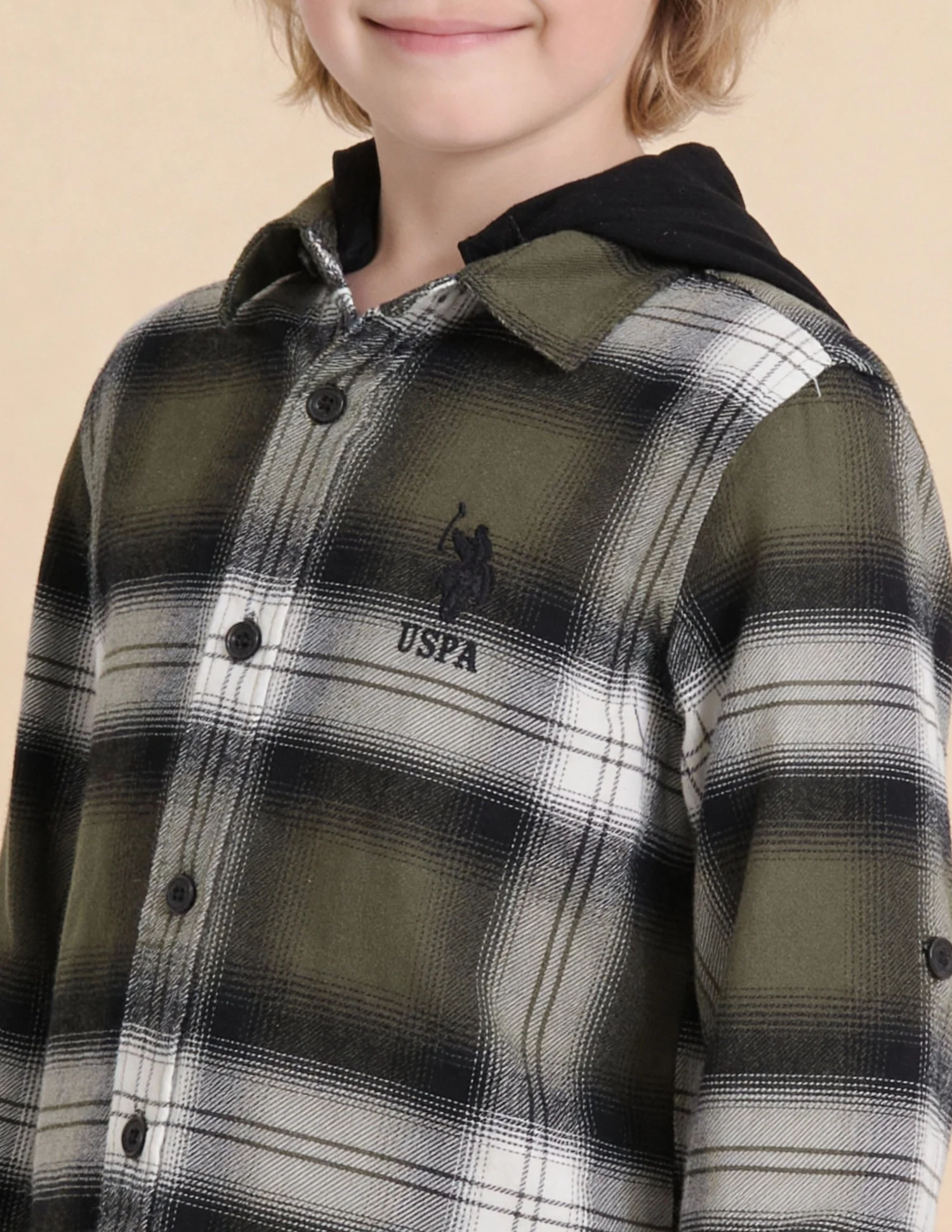 Boys Tartan Checked Regular Fit Shirt - Image 7