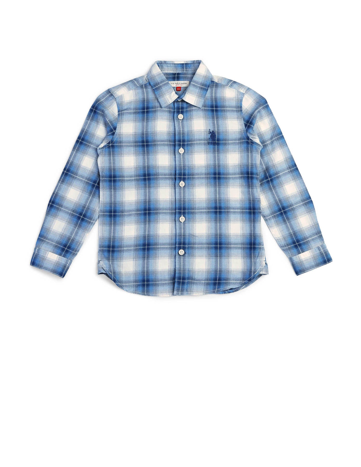 Boys Tartan Checked Twill Shirt - Image 7