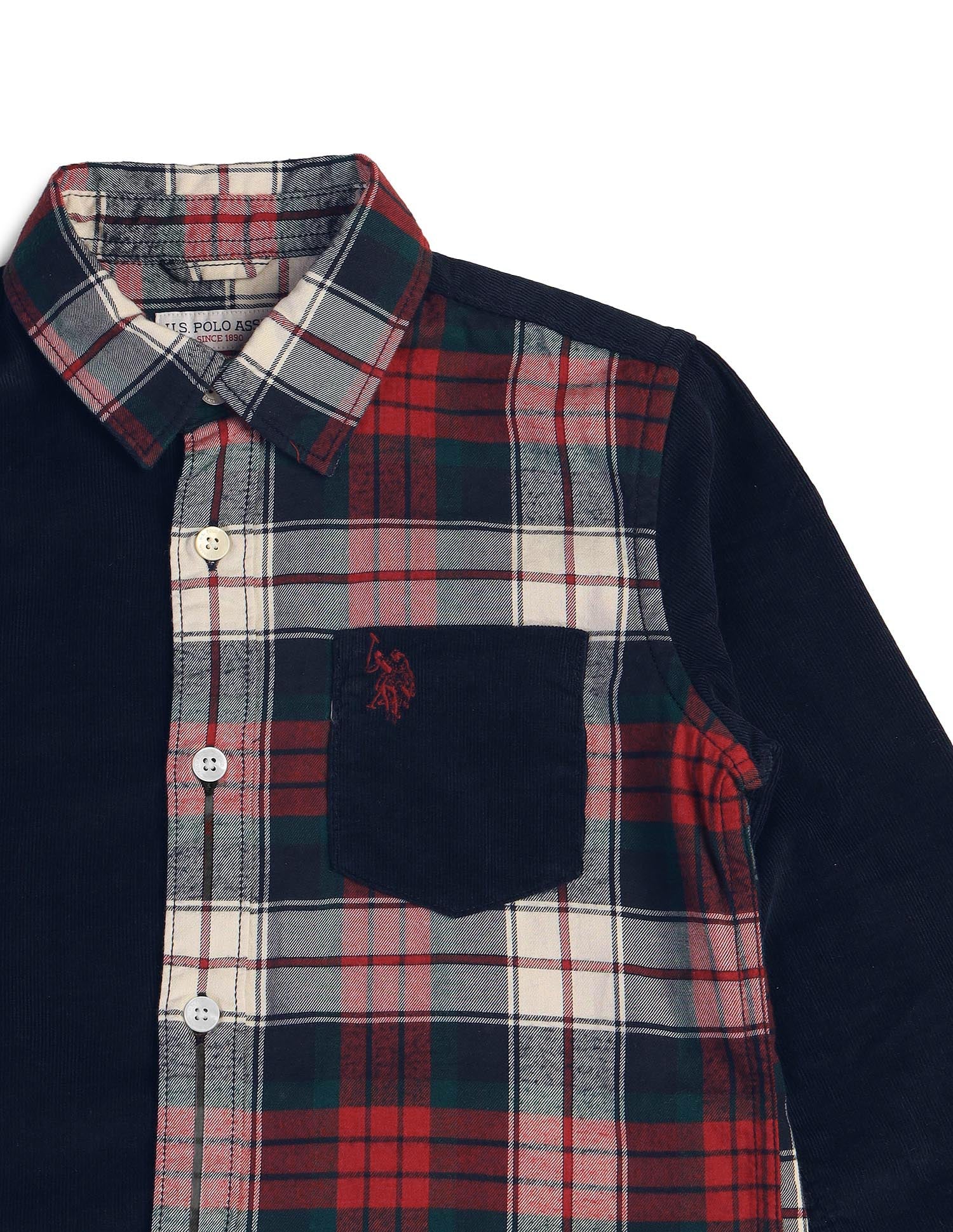 Boys Tartan Checked Twill Shirt - Image 9