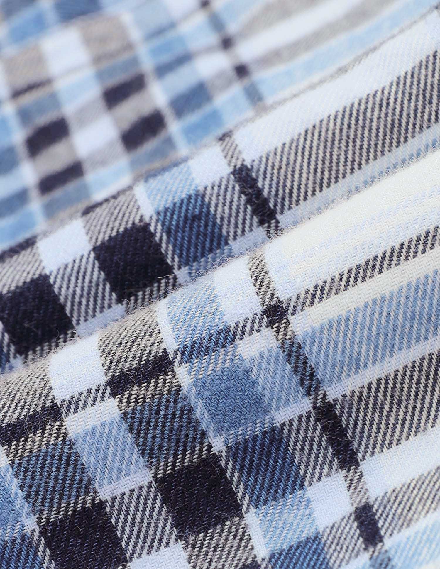 Boys Tartan Checked Twill Shirt - Image 2