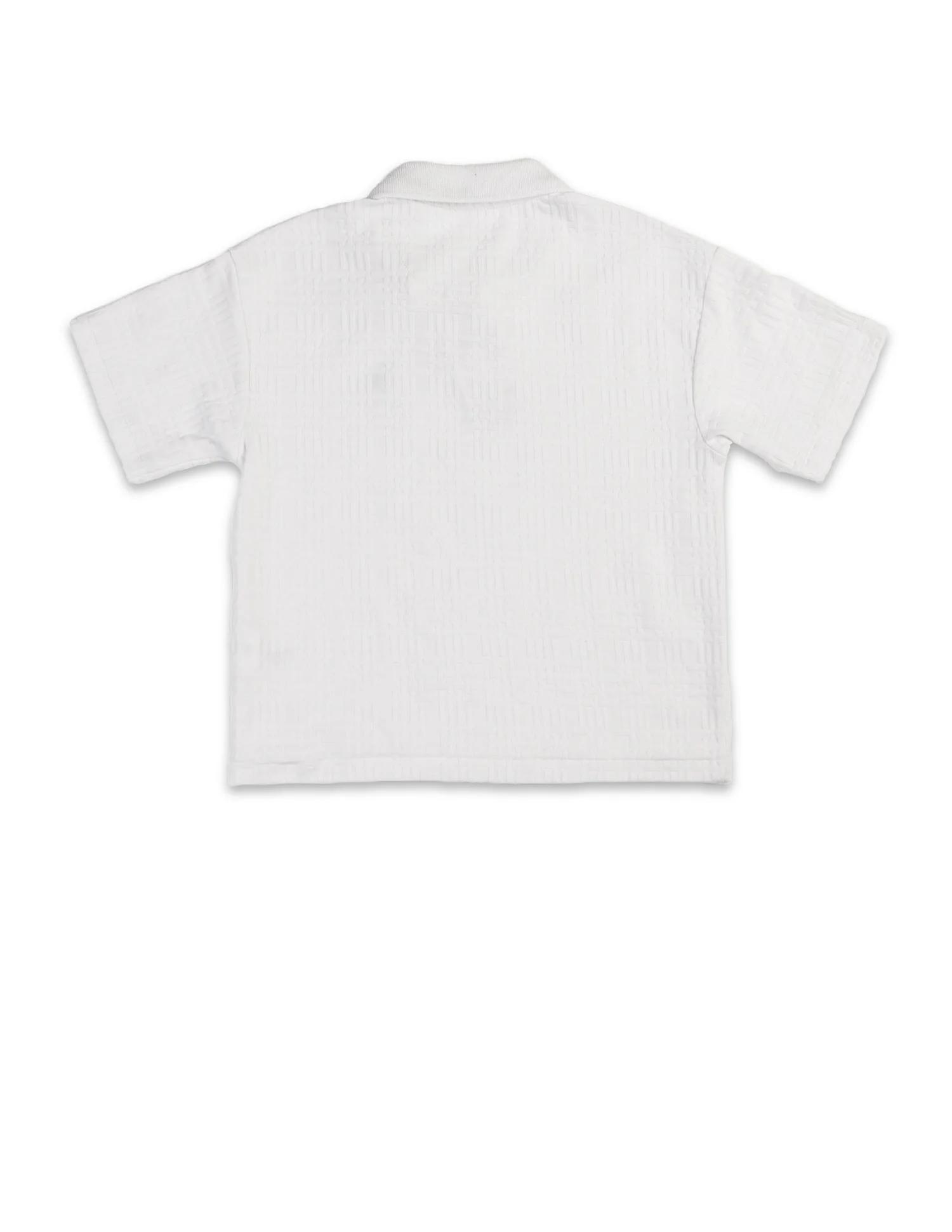 Boys Textured Boxy Fit Polo Shirt - Image 8