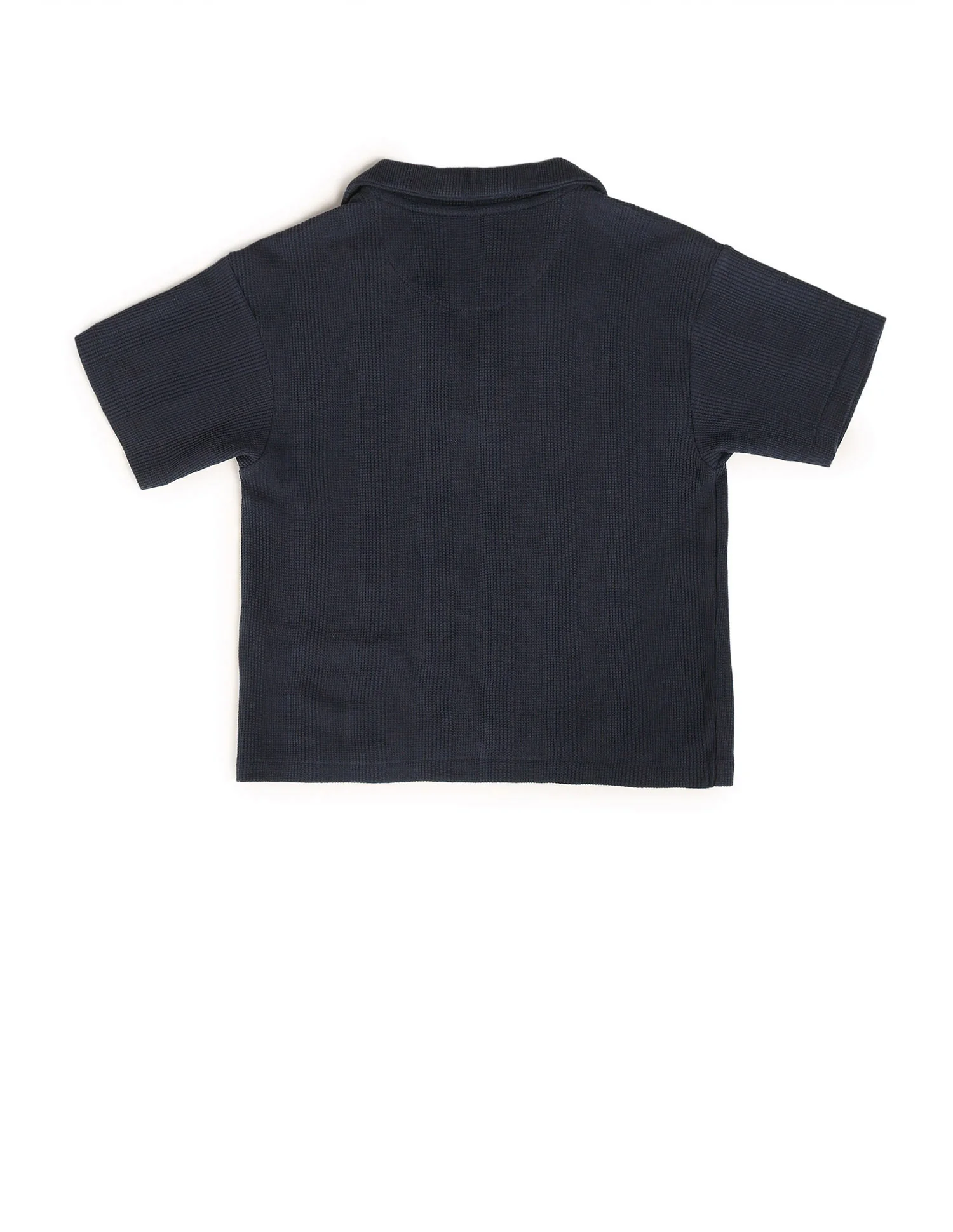 Boys Textured Boxy Fit Polo Shirt - Image 8