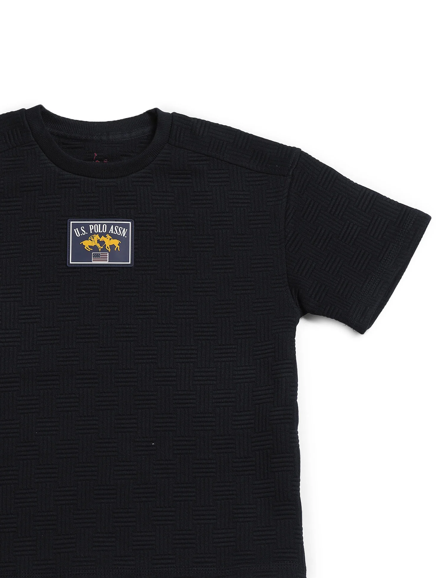 Boys Textured Boxy Fit T-Shirt - Image 9
