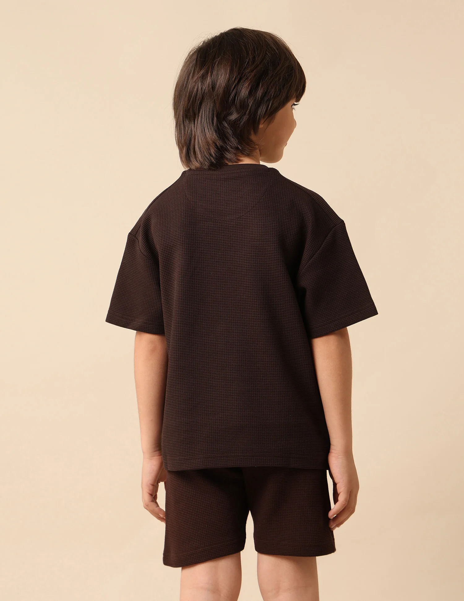 Boys Textured Boxy Fit T Shirt - Image 5