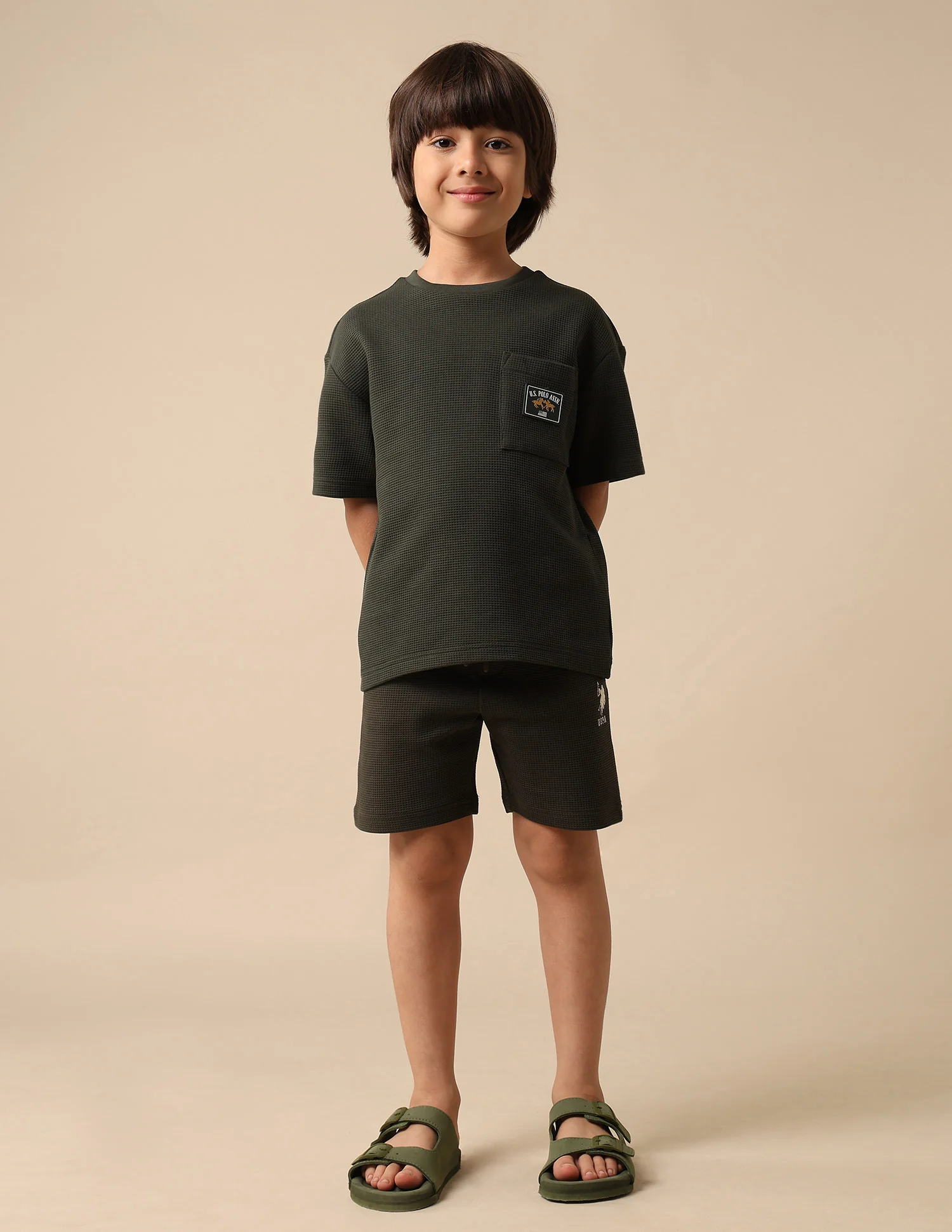 Boys Textured Boxy Fit T Shirt - Image 3