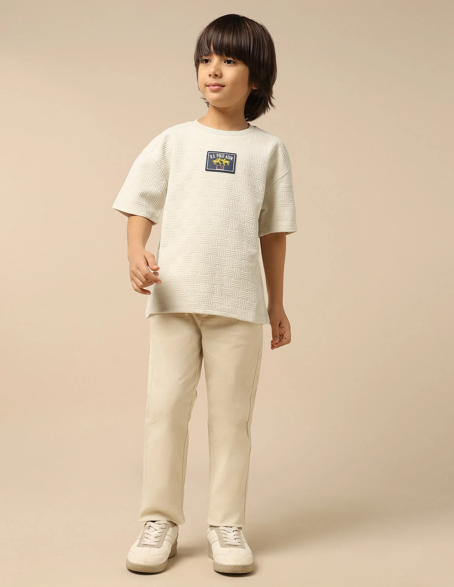 Boys Textured Boxy Fit T-Shirt - Image 3