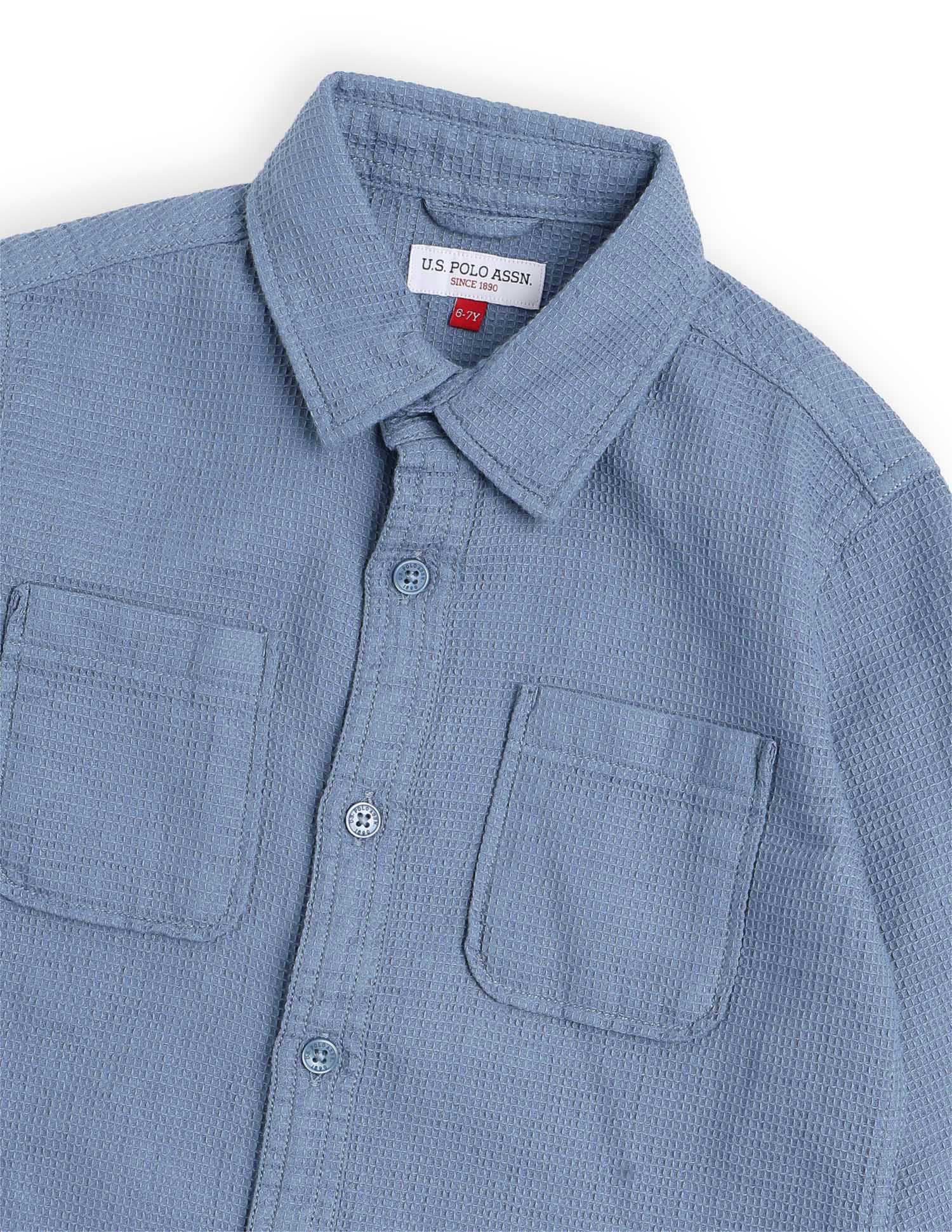 Boys Textured Dobby Shirt - Image 10