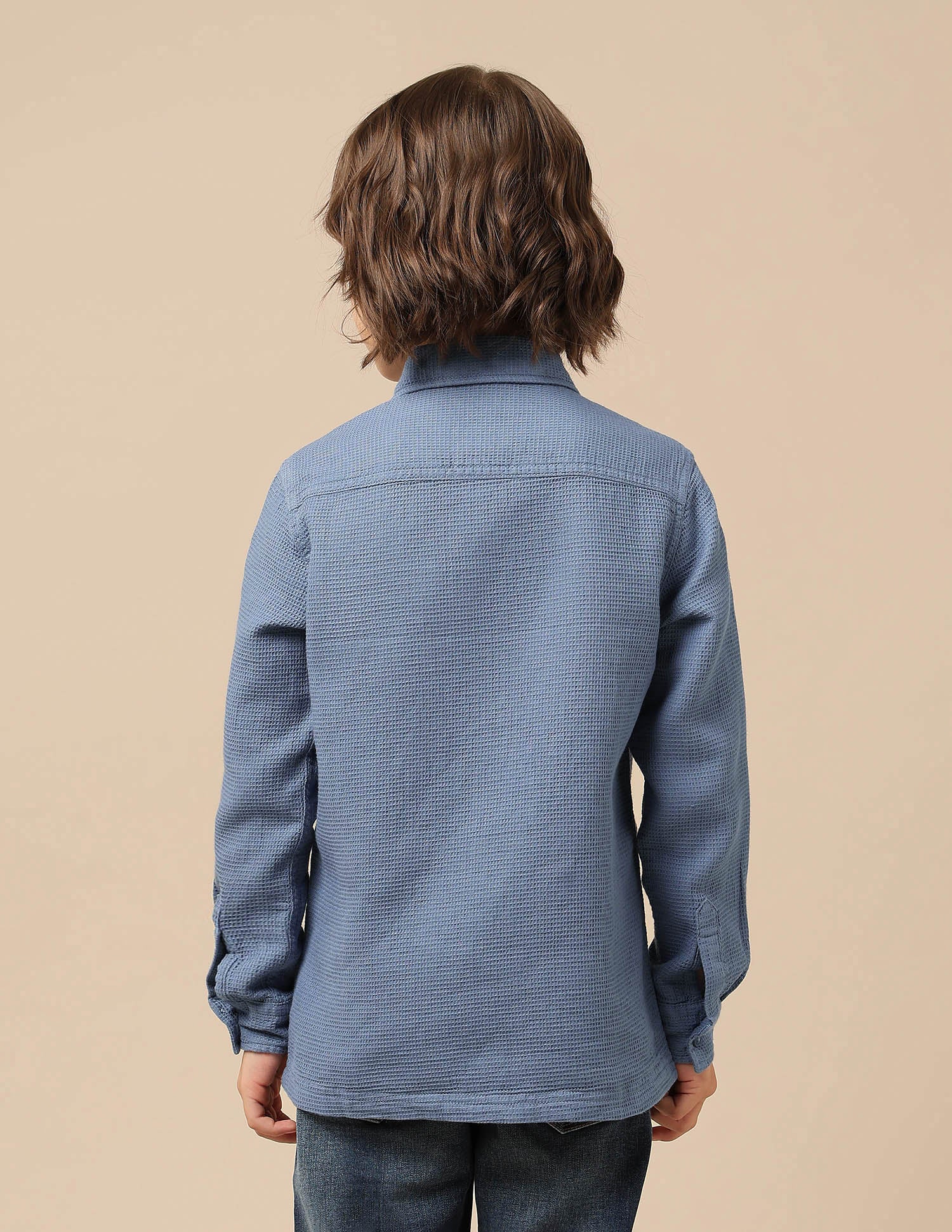 Boys Textured Dobby Shirt - Image 5