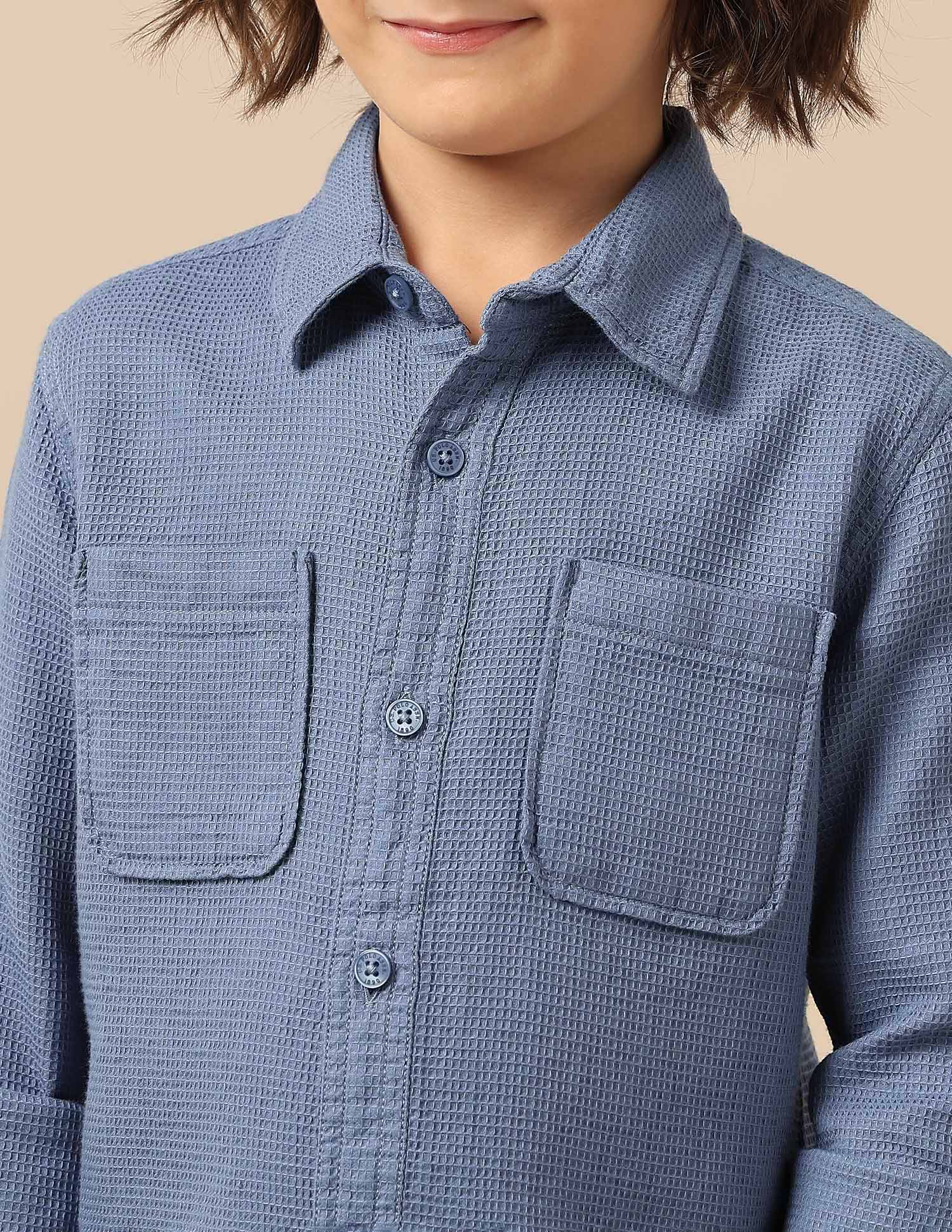 Boys Textured Dobby Shirt - Image 7