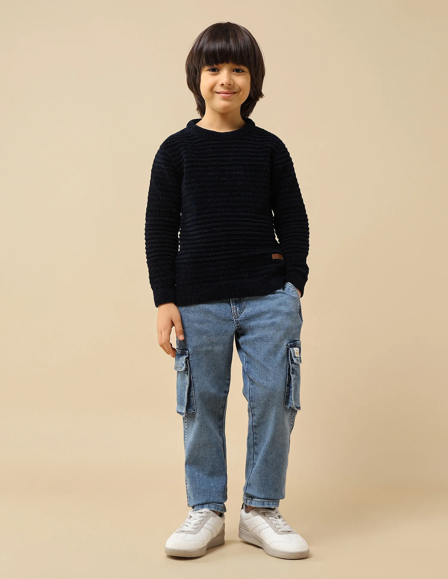 Boys Textured Mini Me Sweater - Image 3