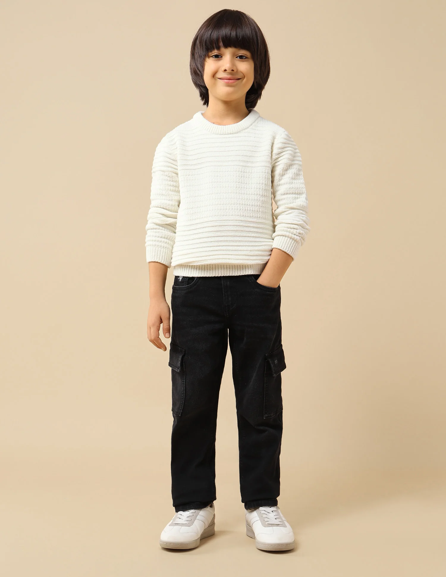 Boys Textured Mini Me Sweater - Image 3