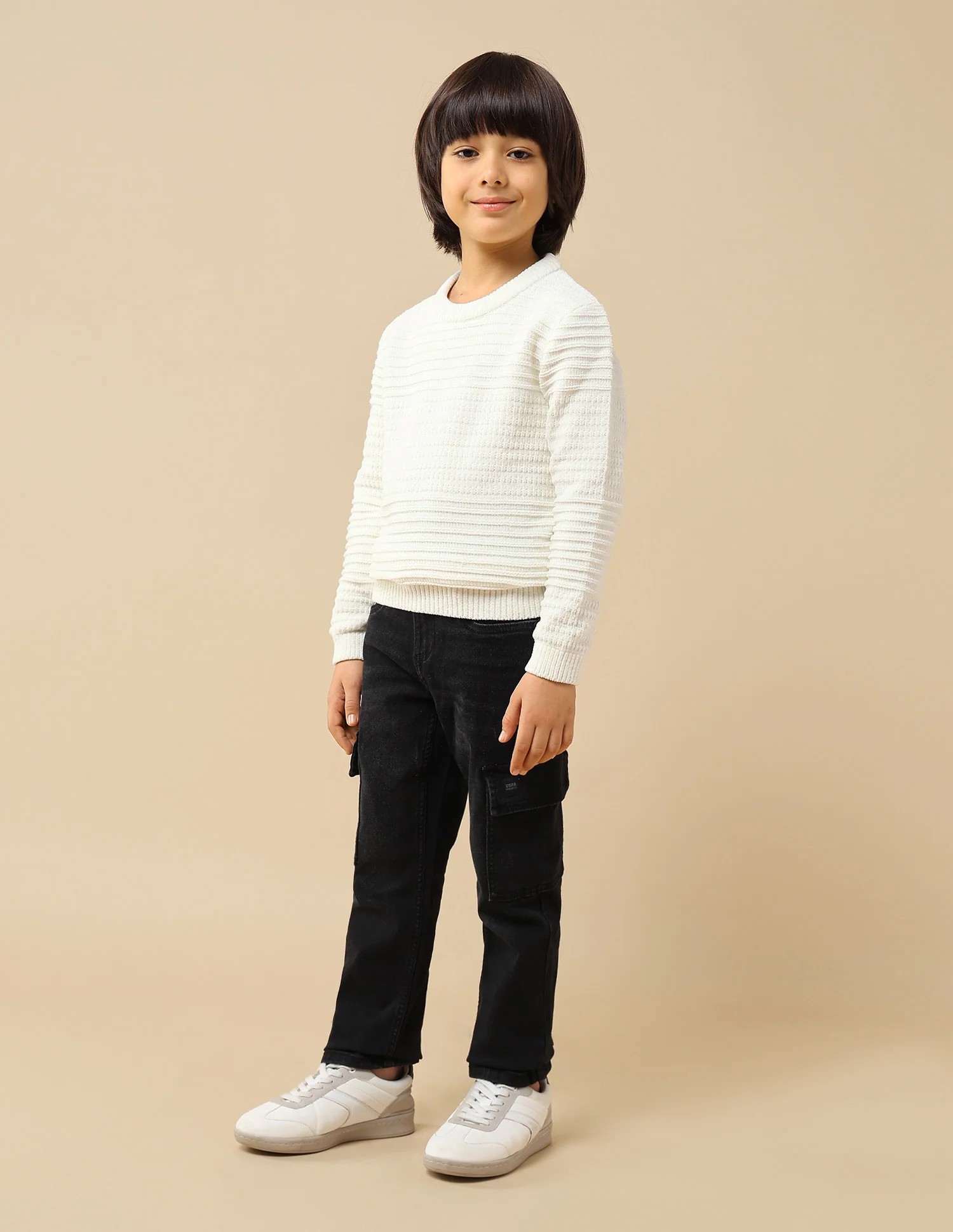 Boys Textured Mini Me Sweater - Image 4
