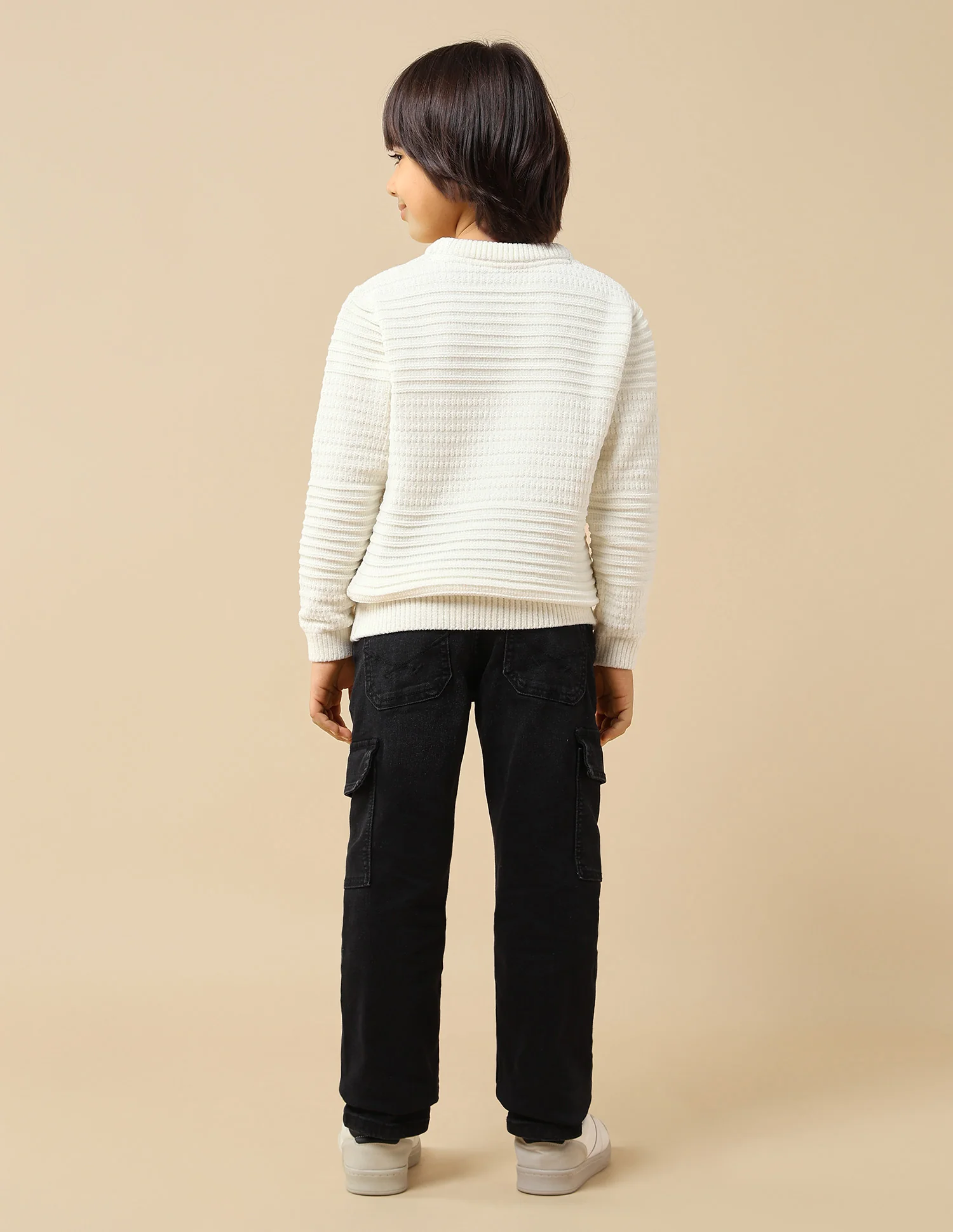 Boys Textured Mini Me Sweater - Image 5