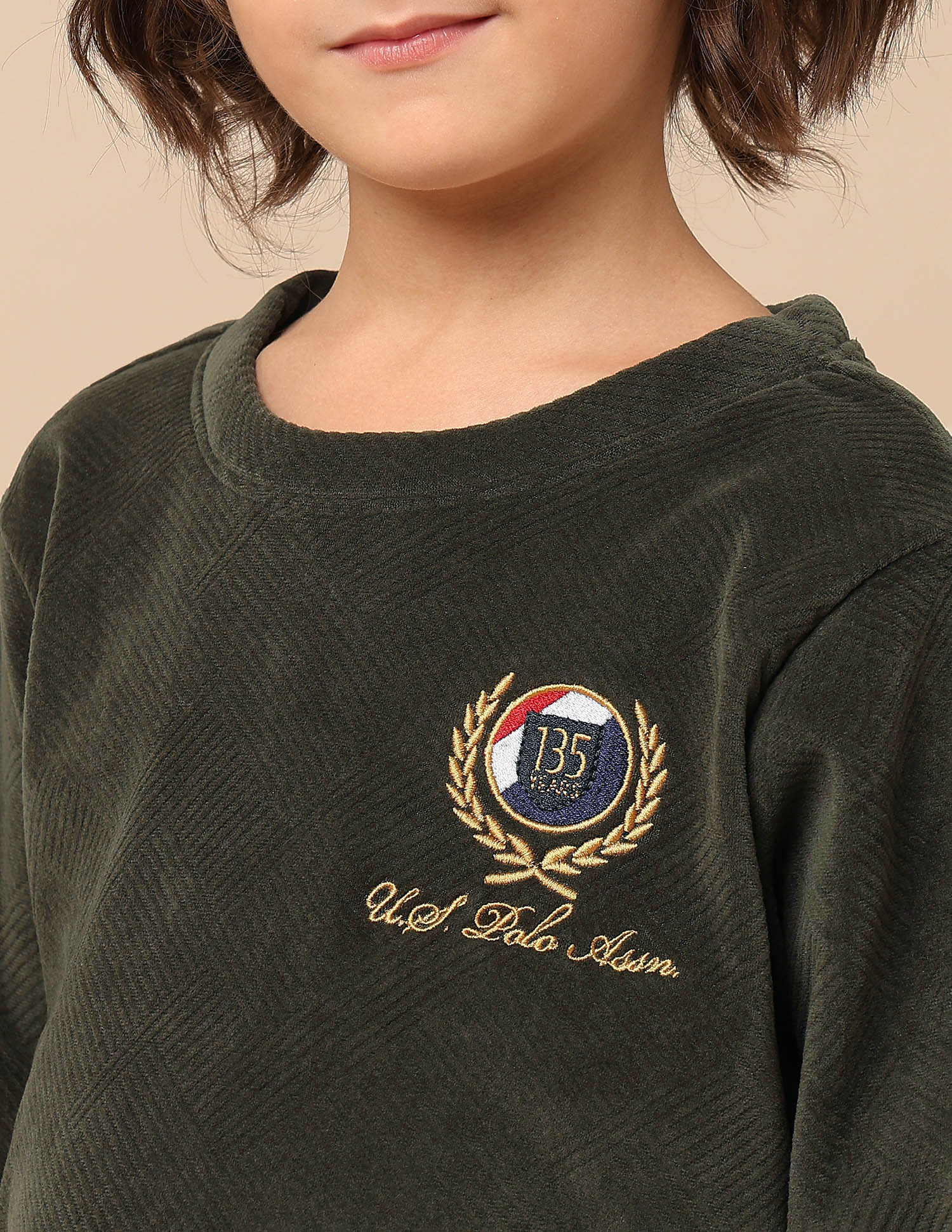 Boys Textured Patterned Knit Regular Fit Sweatshirt - Image 7
