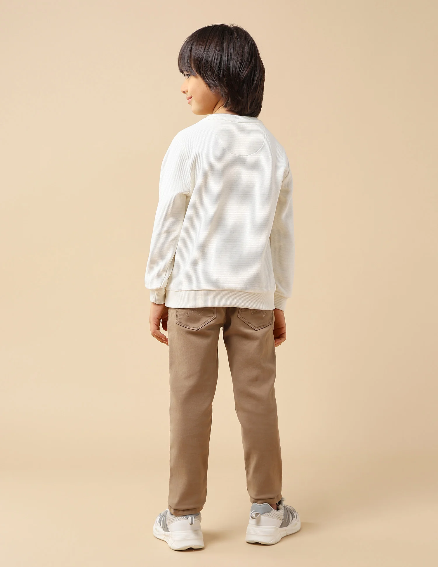 Boys Textured patterned Knit Regular Fit Sweatshirt - Image 5