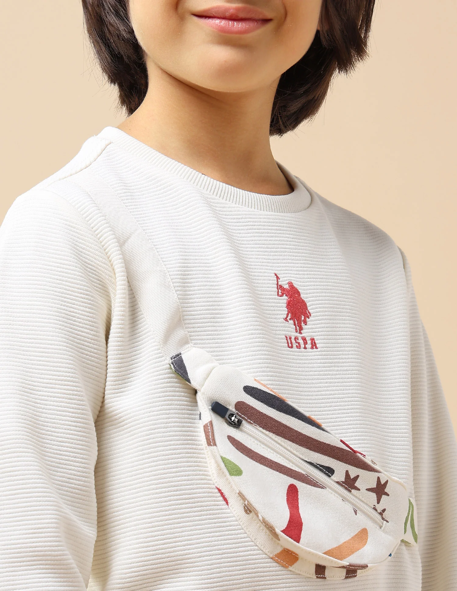 Boys Textured patterned Knit Regular Fit Sweatshirt - Image 6