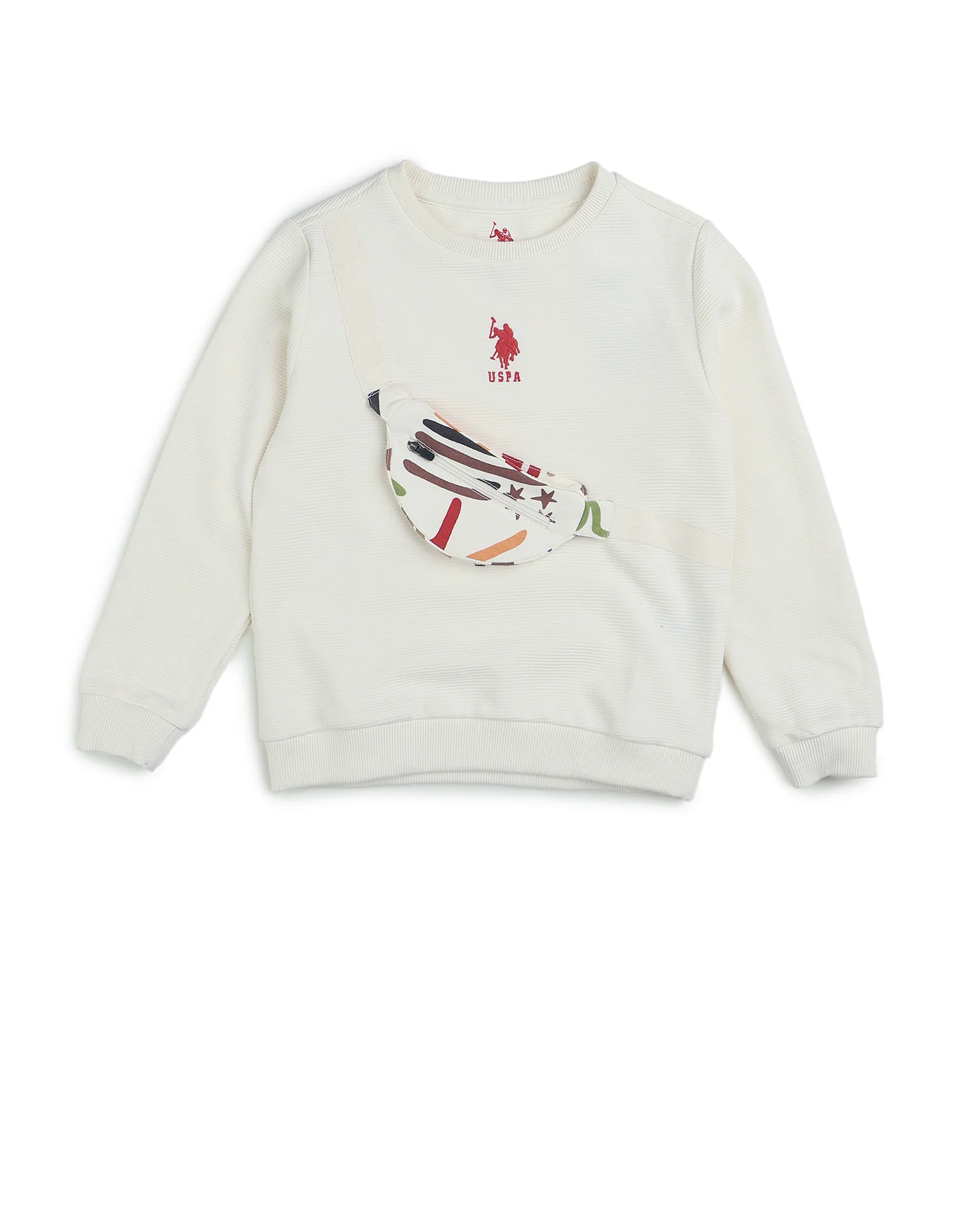 Boys Textured patterned Knit Regular Fit Sweatshirt - Image 7