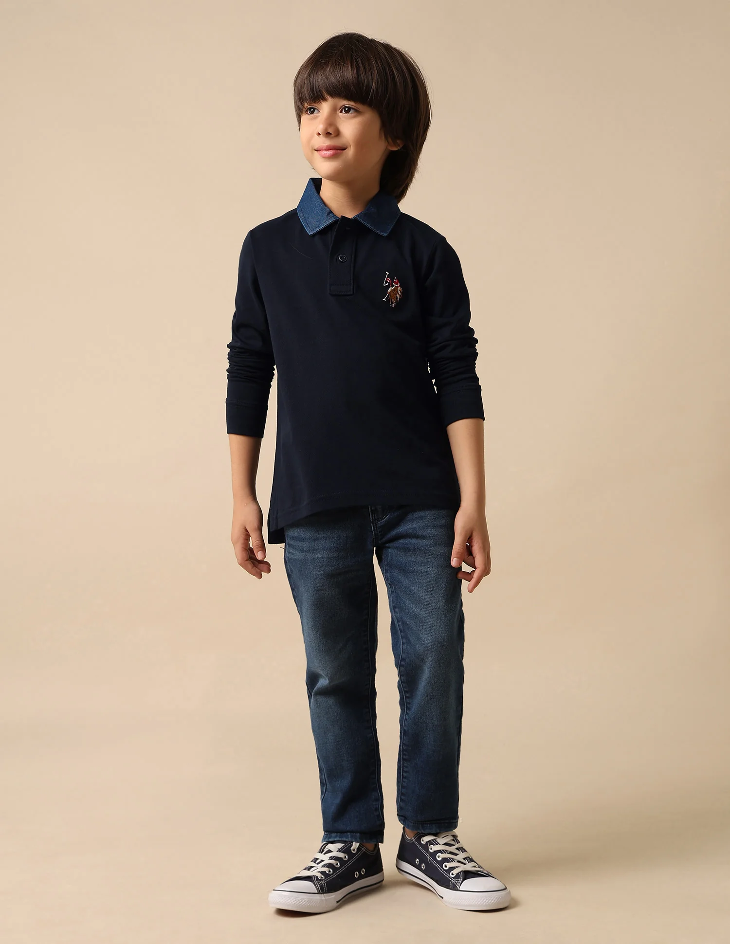 Boys Textured Pure Cotton Polo Shirt - Image 3