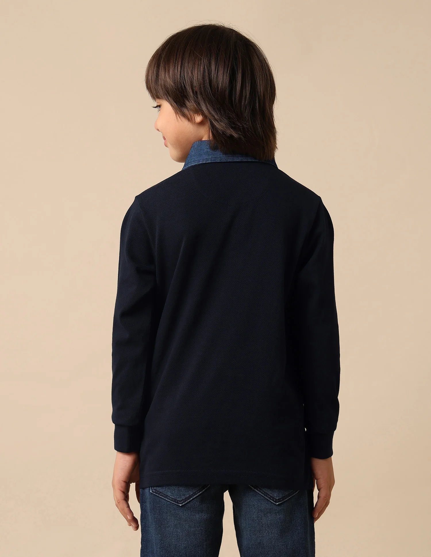 Boys Textured Pure Cotton Polo Shirt - Image 5