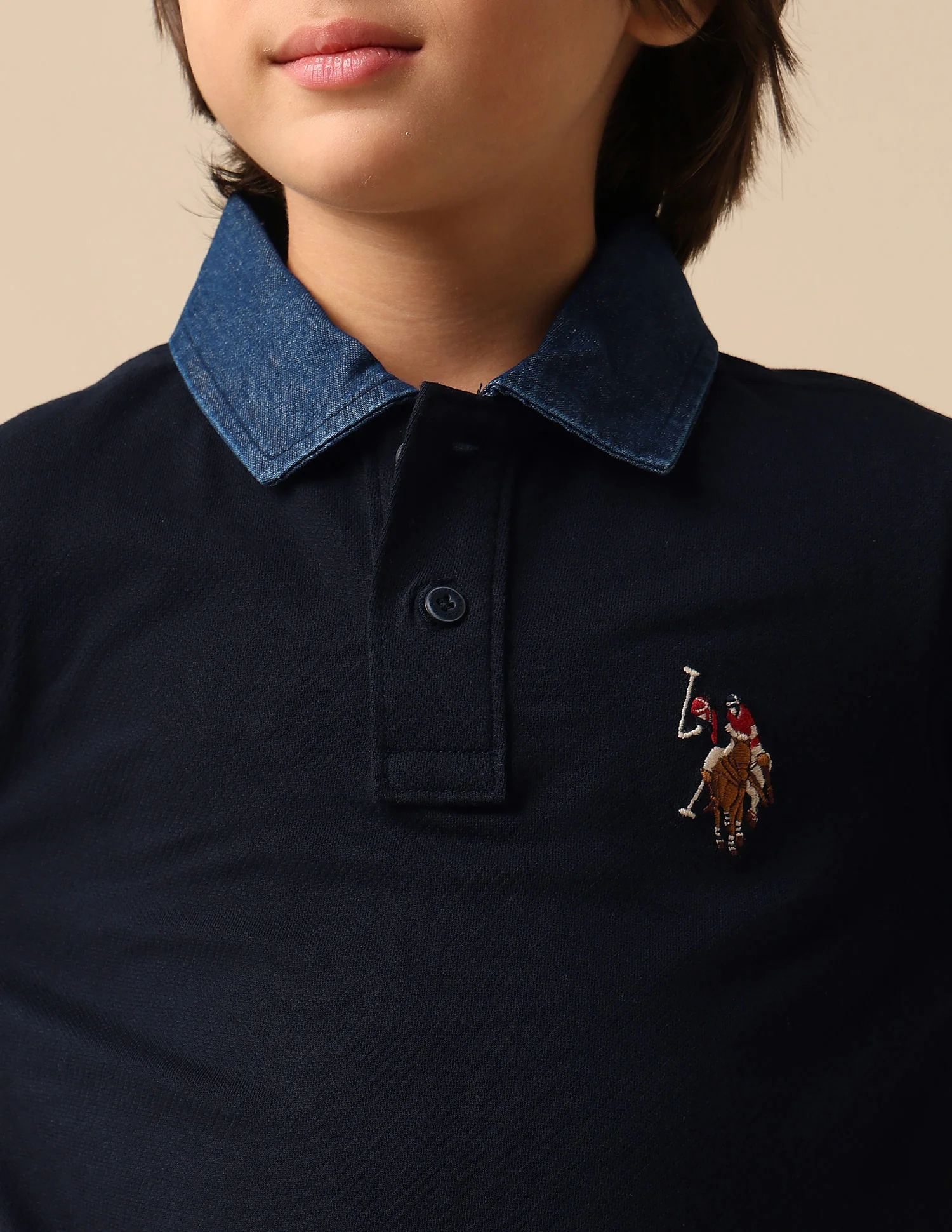 Boys Textured Pure Cotton Polo Shirt - Image 6