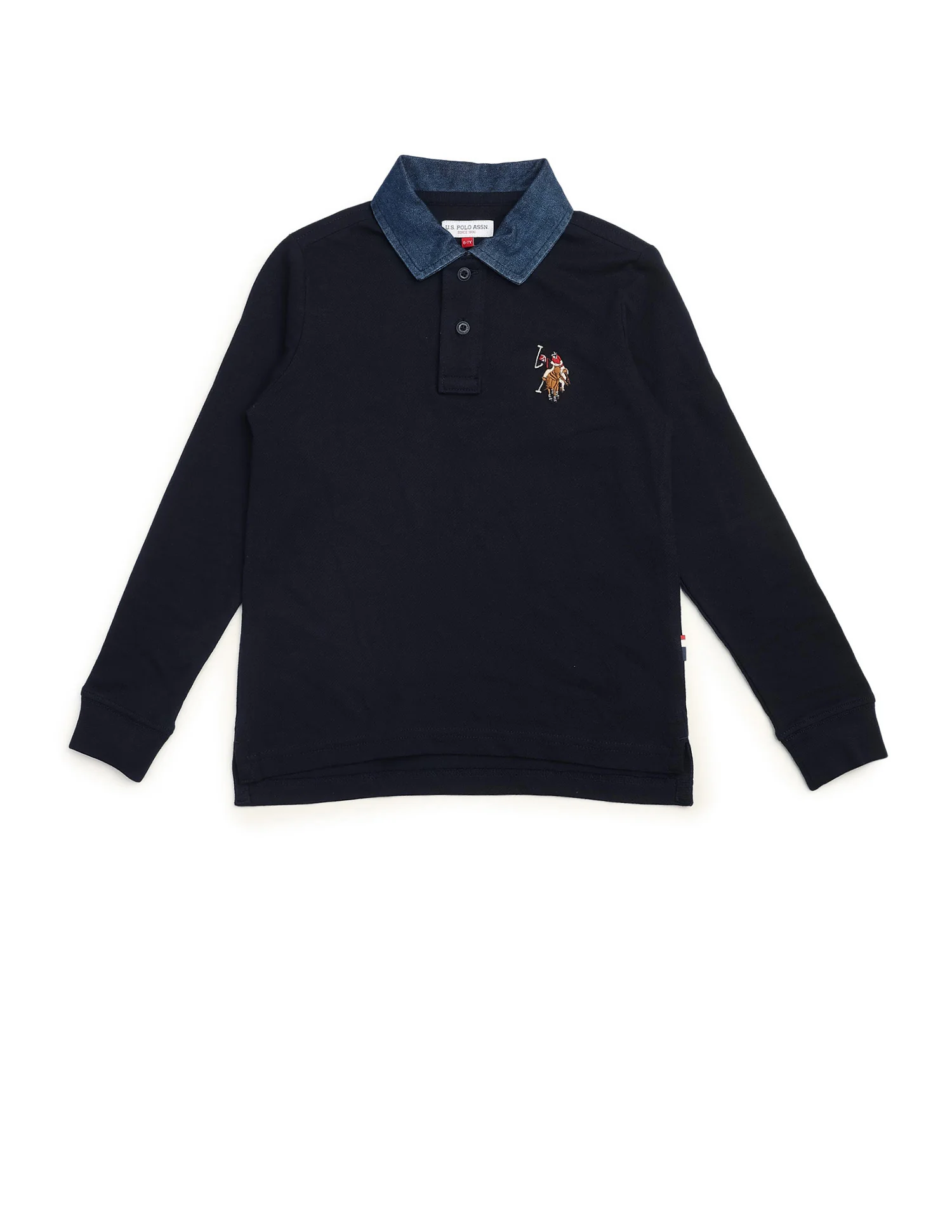 Boys Textured Pure Cotton Polo Shirt - Image 7