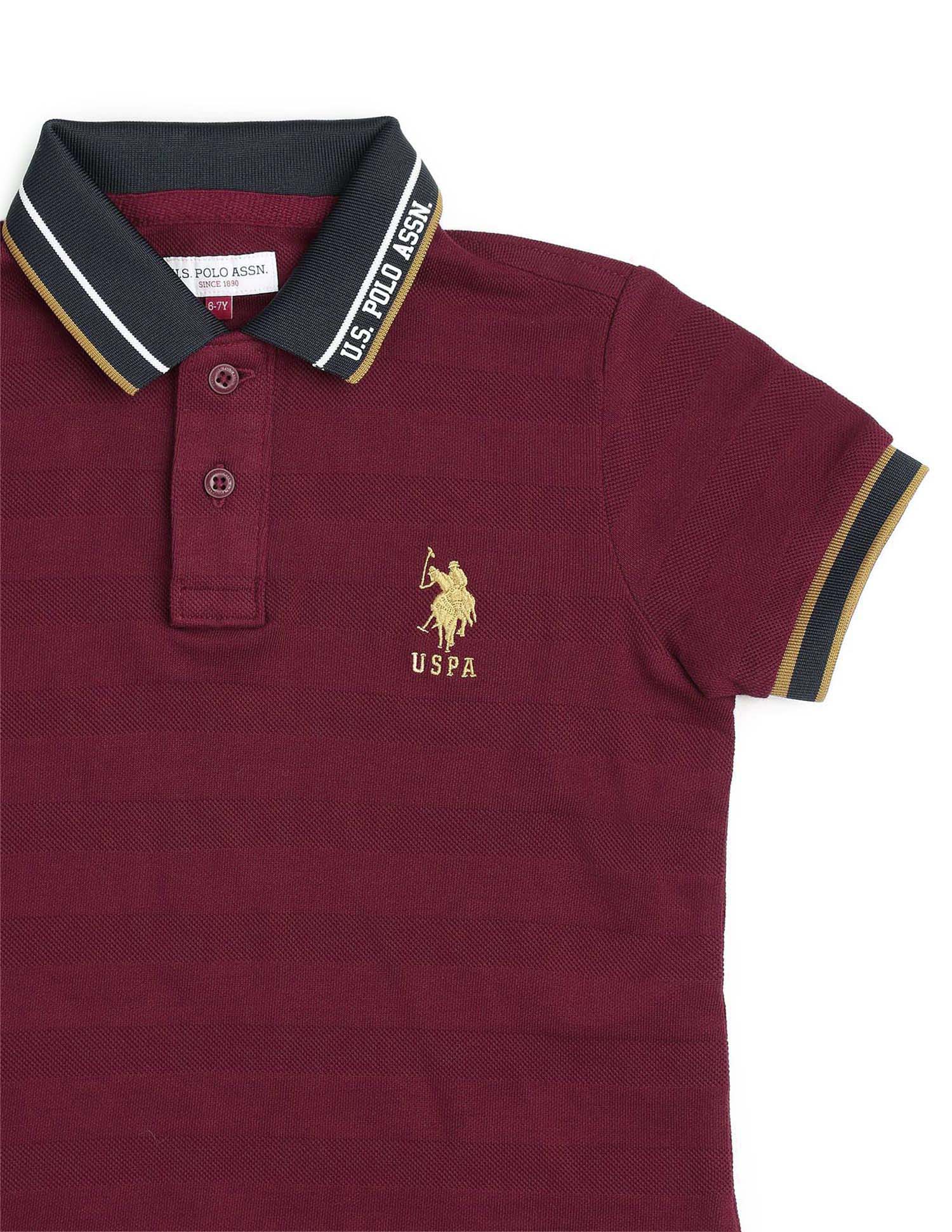 Boys Textured Pure Cotton Polo Shirt - Image 9