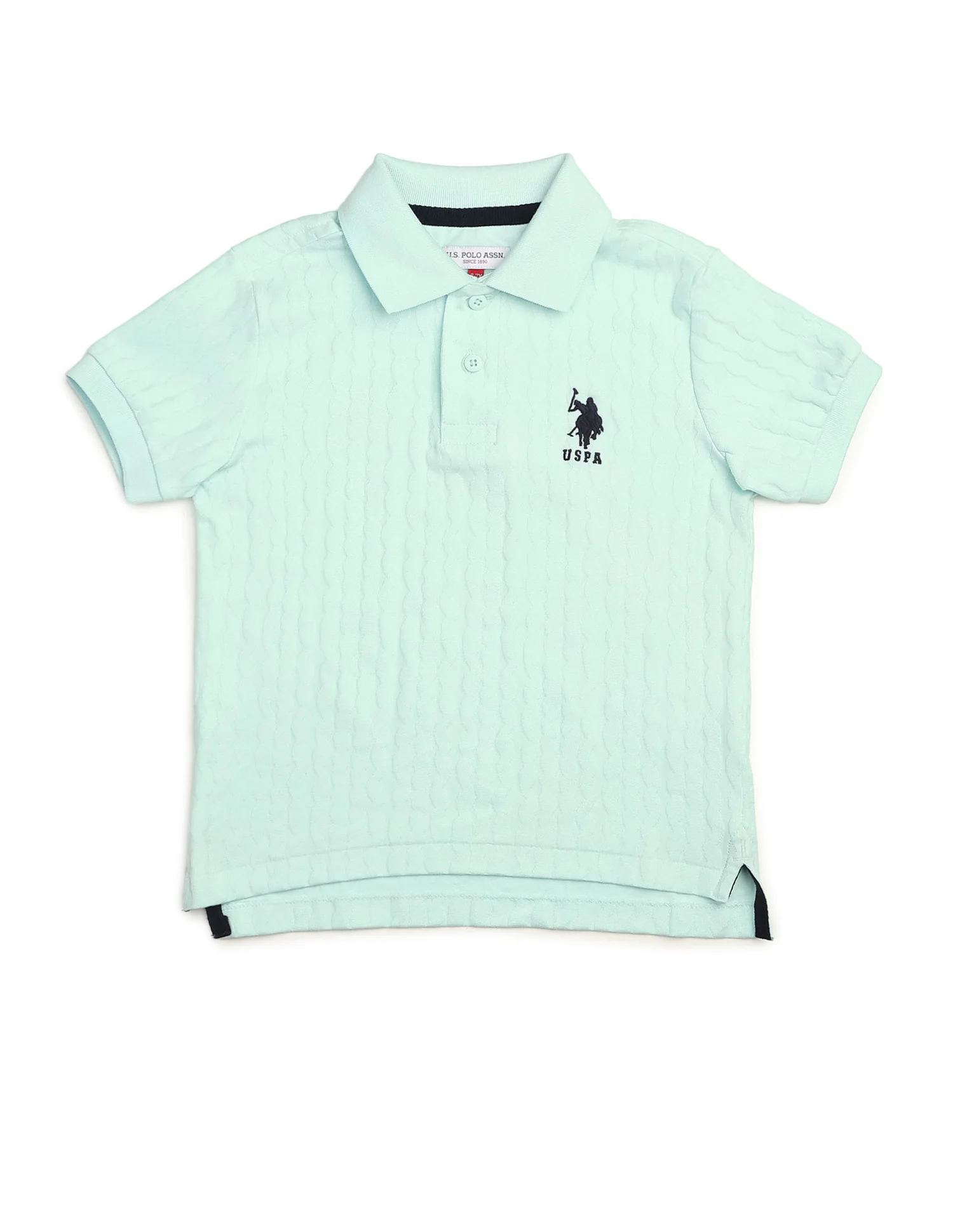 Boys Textured Pure Cotton Polo Shirt - Image 7