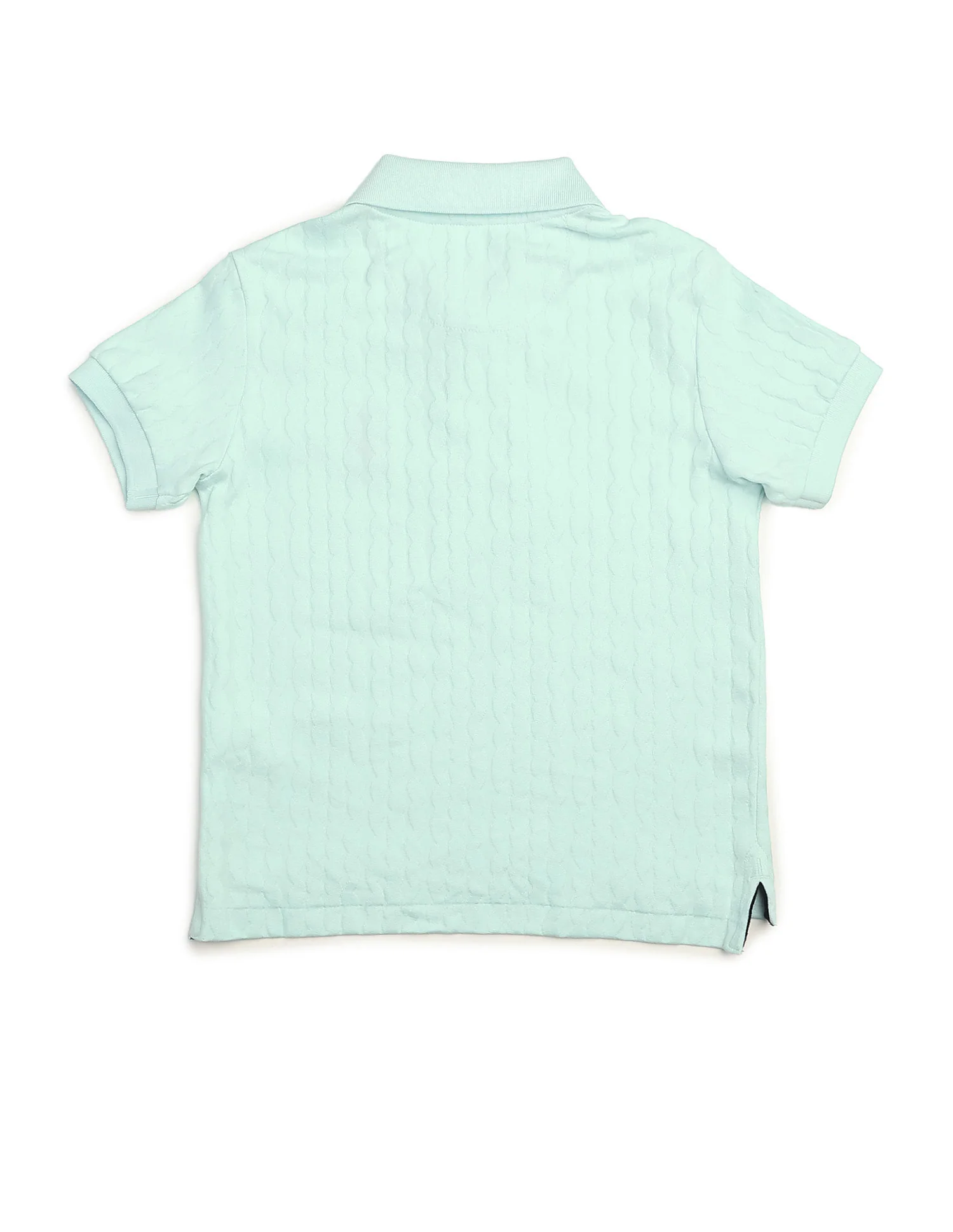 Boys Textured Pure Cotton Polo Shirt - Image 8