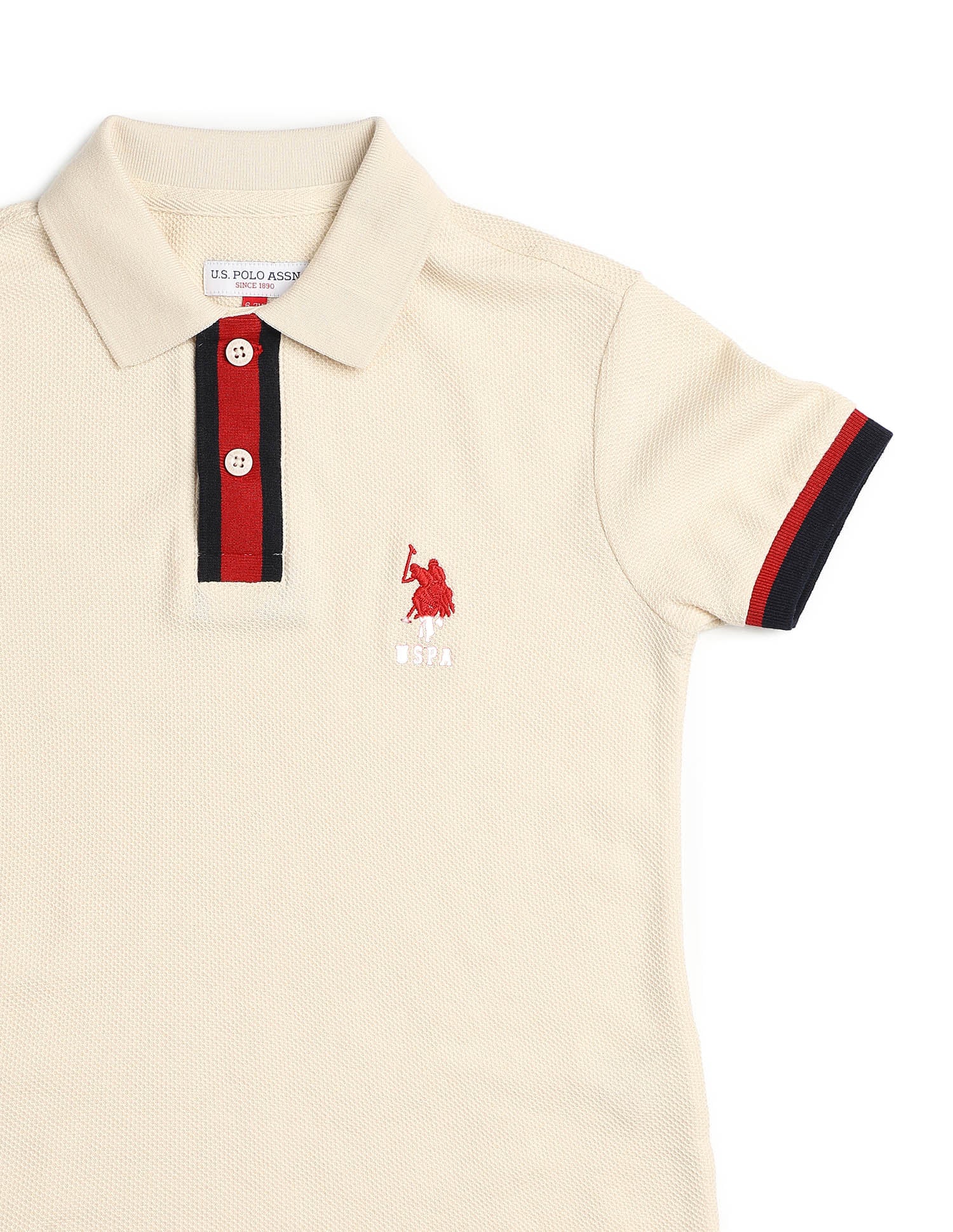 Boys Textured Pure Cotton Polo Shirt - Image 9