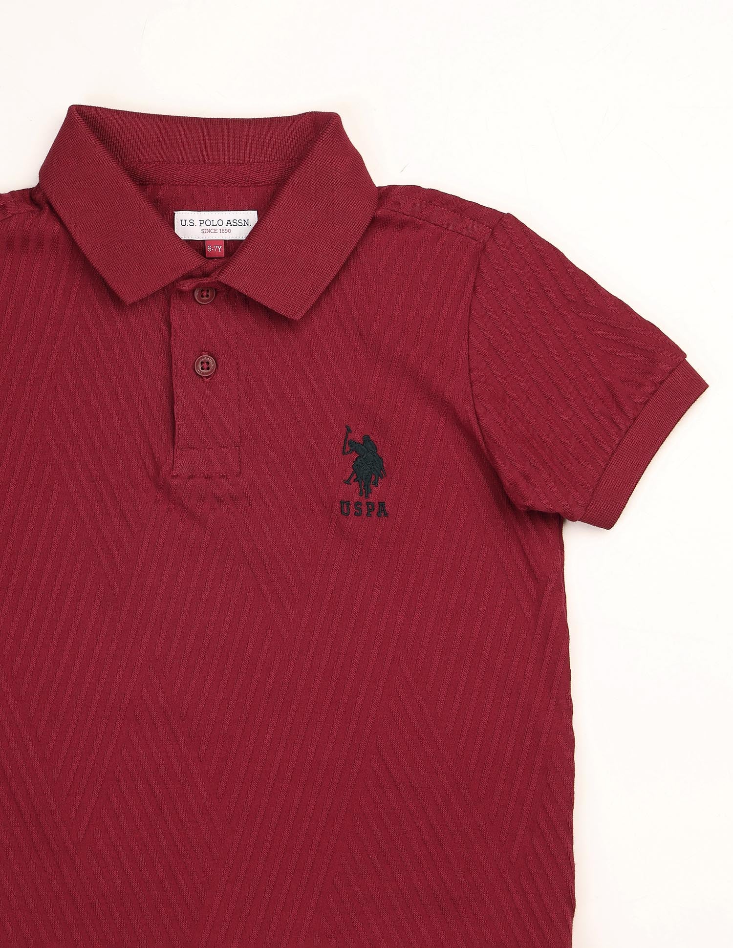Boys Textured Pure Cotton Polo Shirt - Image 9