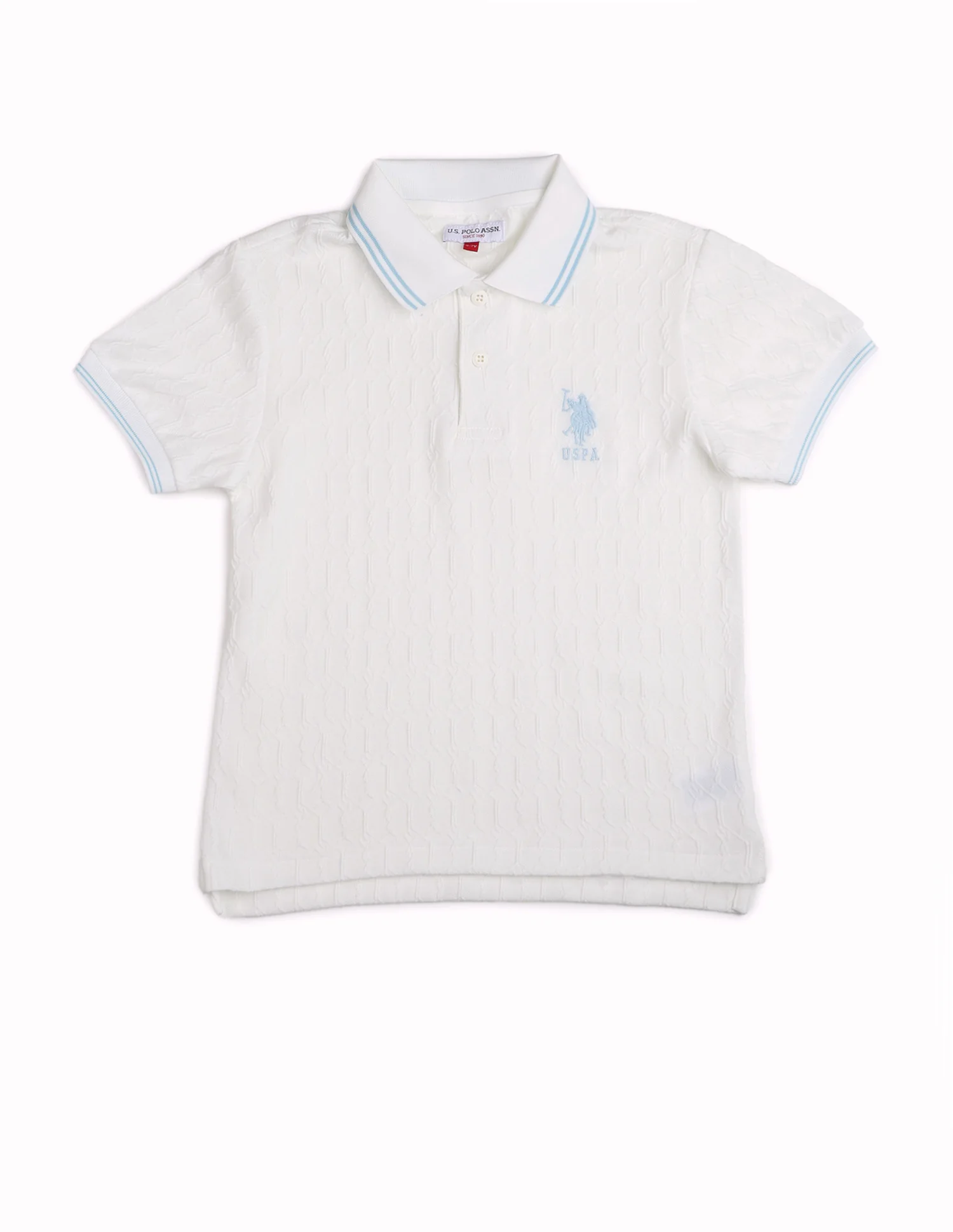 Boys Textured Pure Cotton Polo Shirt - Image 7